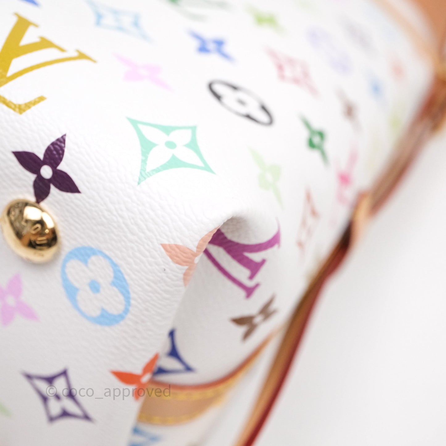 Louis Vuitton x Takashi Murakami CarryAll PM White Rainbow