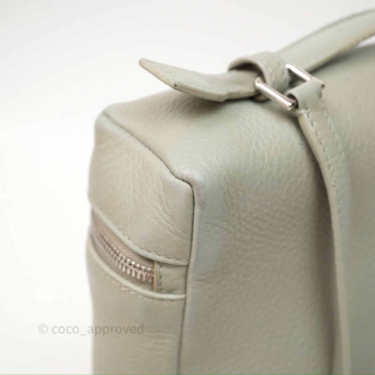 Loro Piana Extra Pocket Backpack L23.5 Eucalyptus/Antique Silver Hardware