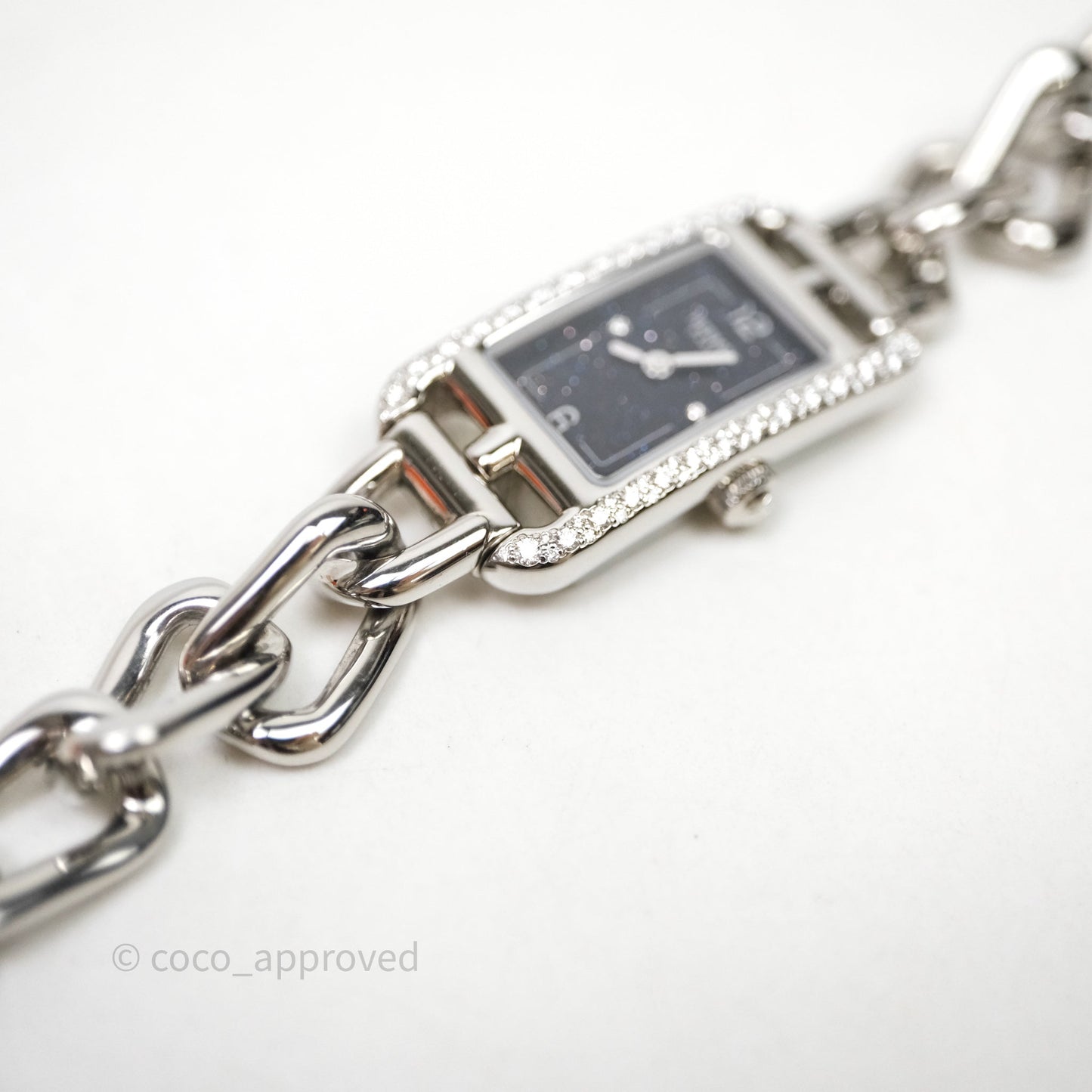 Hermès Nantucket Watch Diamonds Aventurine Dial Small Model 29 mm