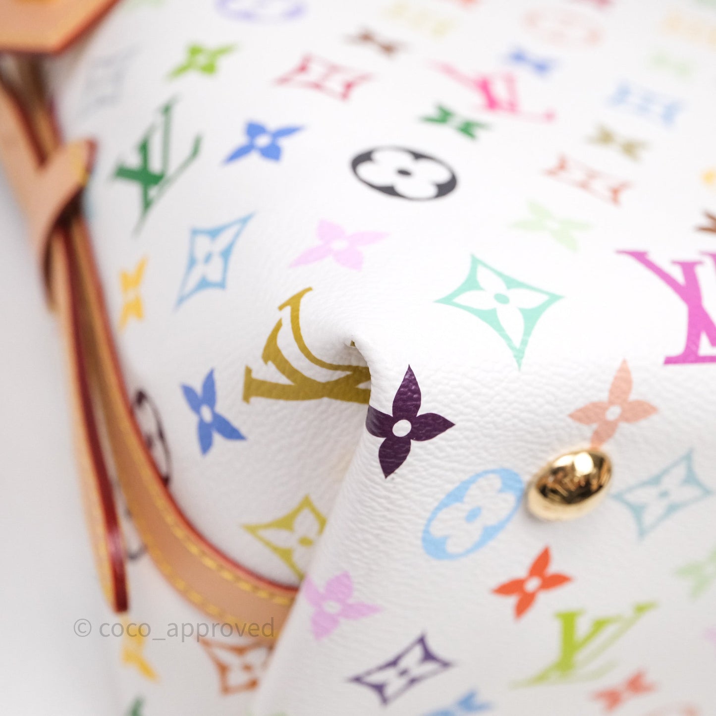 Louis Vuitton x Takashi Murakami CarryAll PM White Rainbow