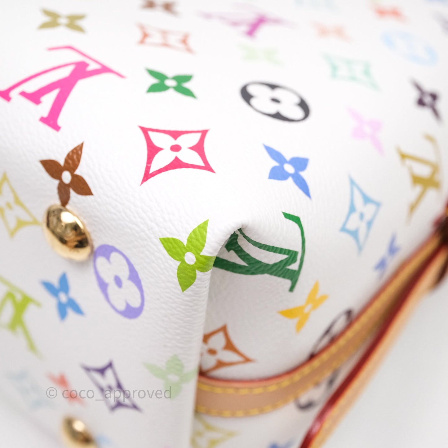 Louis Vuitton x Takashi Murakami CarryAll PM White Rainbow