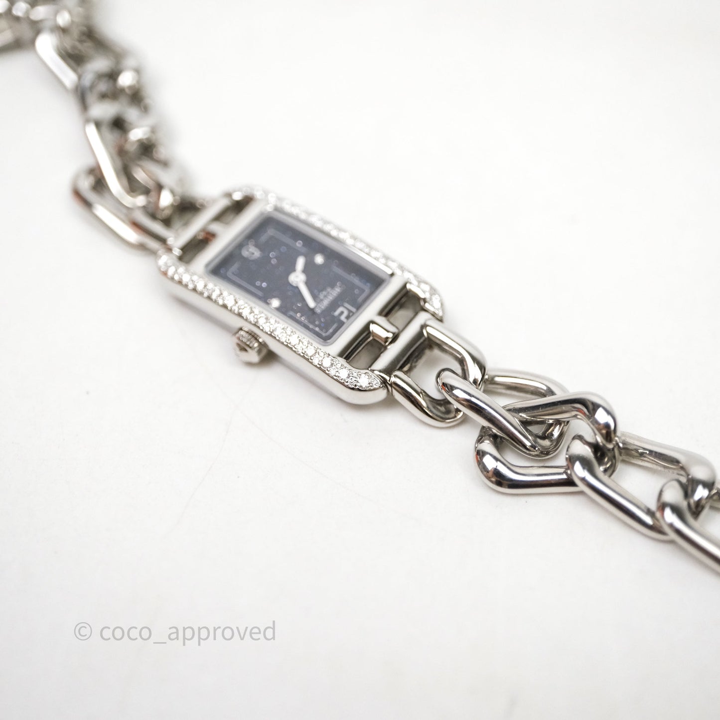 Hermès Nantucket Watch Diamonds Aventurine Dial Small Model 29 mm