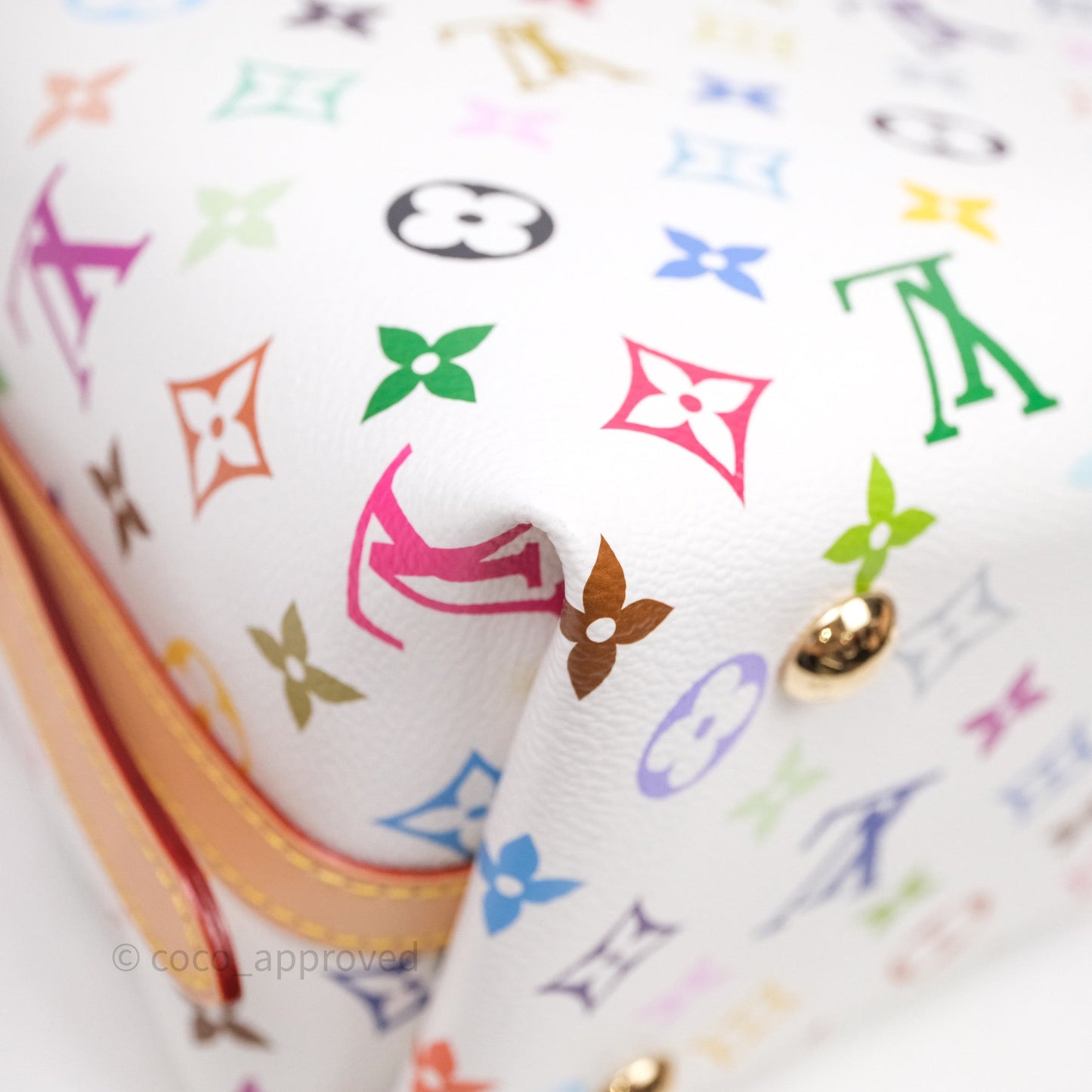 Louis Vuitton x Takashi Murakami CarryAll PM White Rainbow