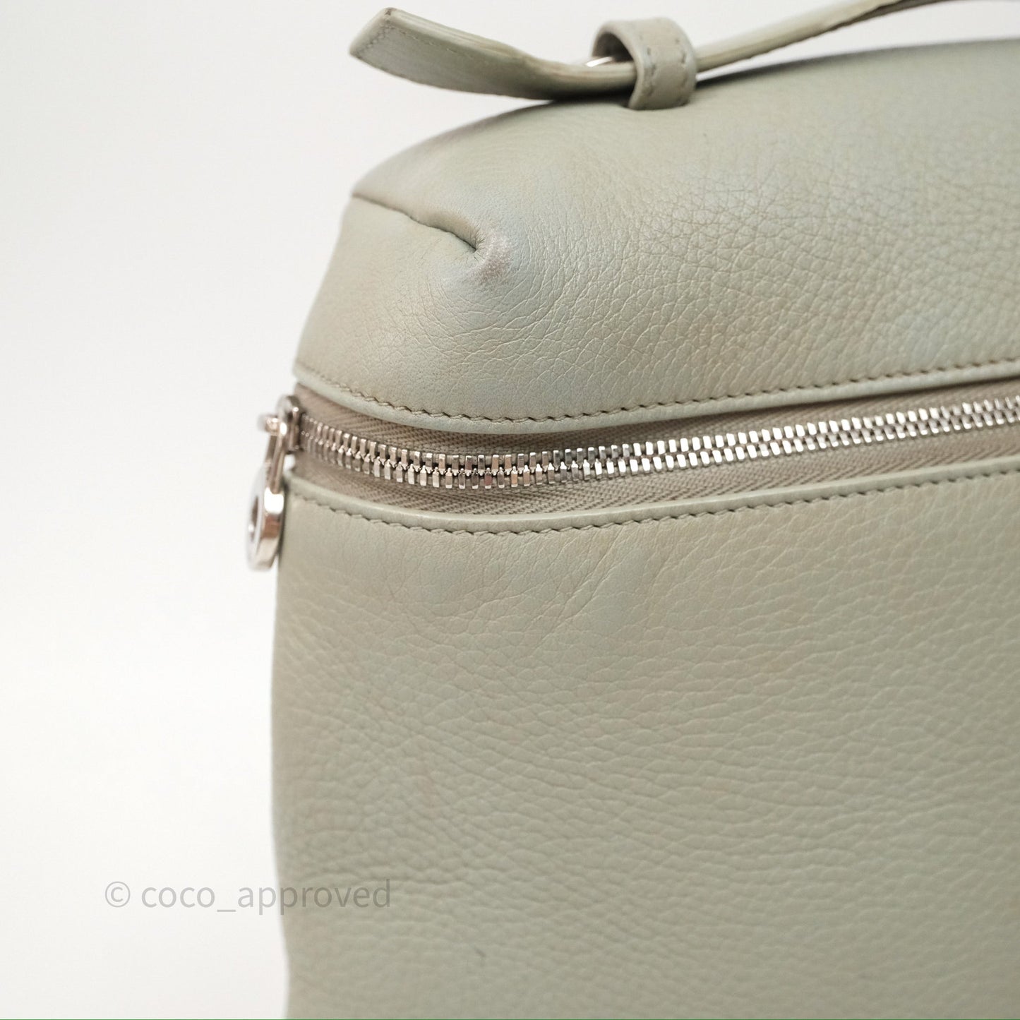 Loro Piana Extra Pocket Backpack L23.5 Eucalyptus/Antique Silver Hardware