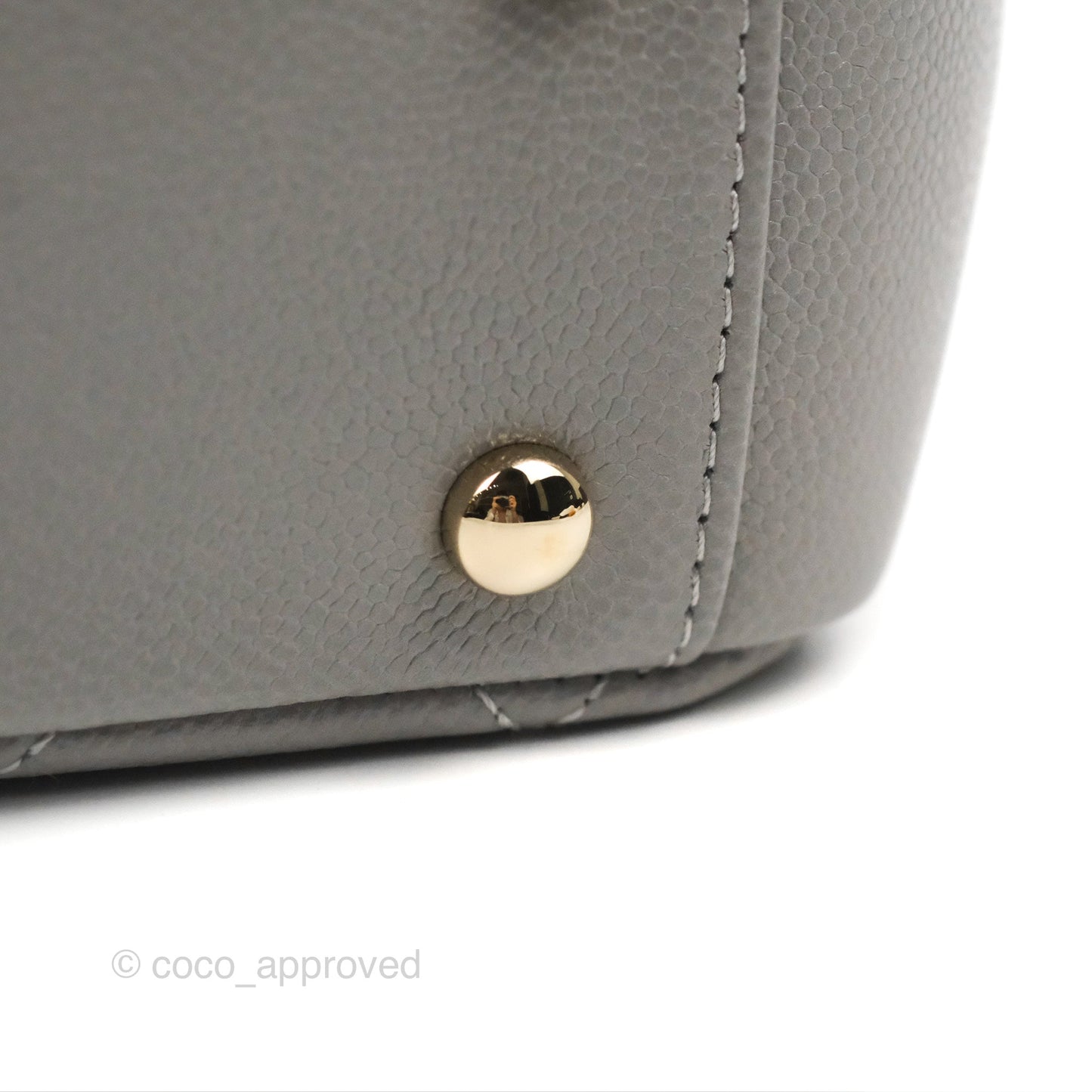 Chanel Quilted Medium Business Affinity Flap Grey Caviar Gold Hardware