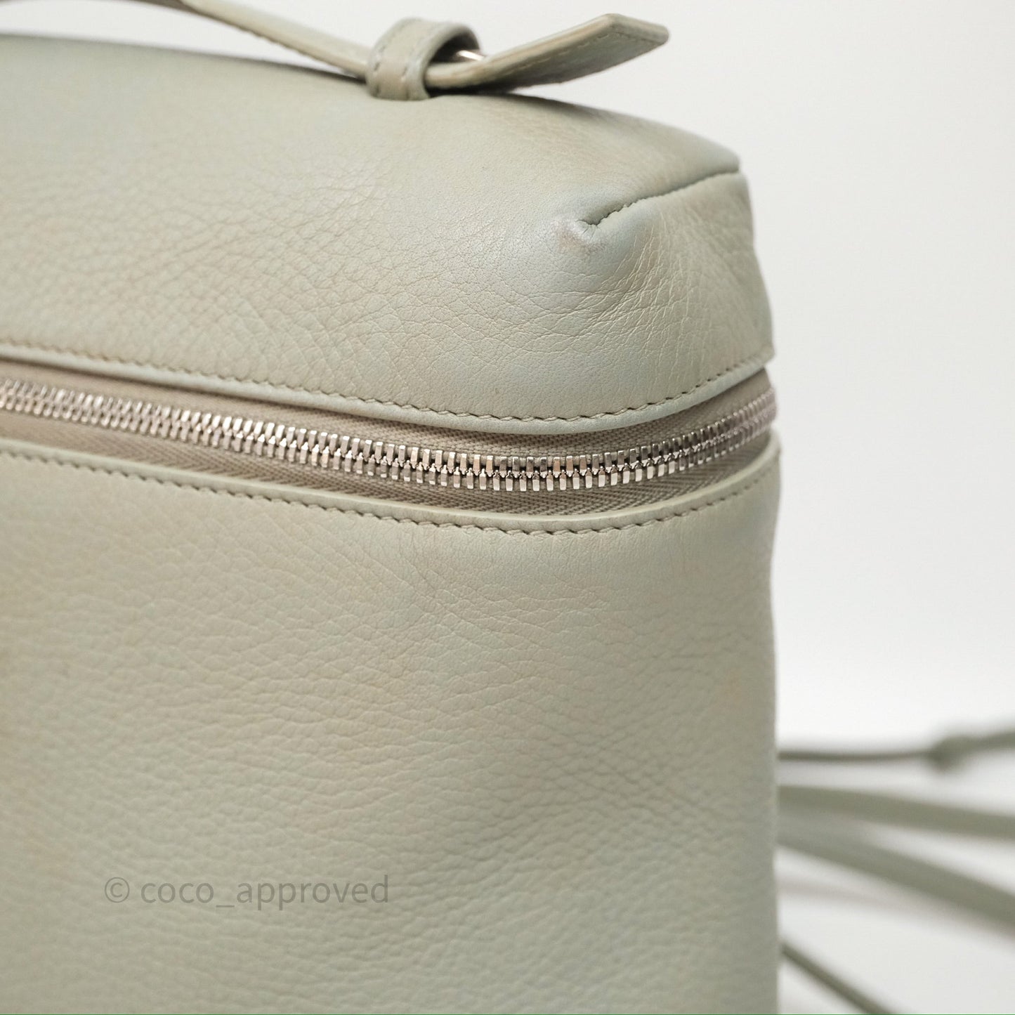 Loro Piana Extra Pocket Backpack L23.5 Eucalyptus/Antique Silver Hardware