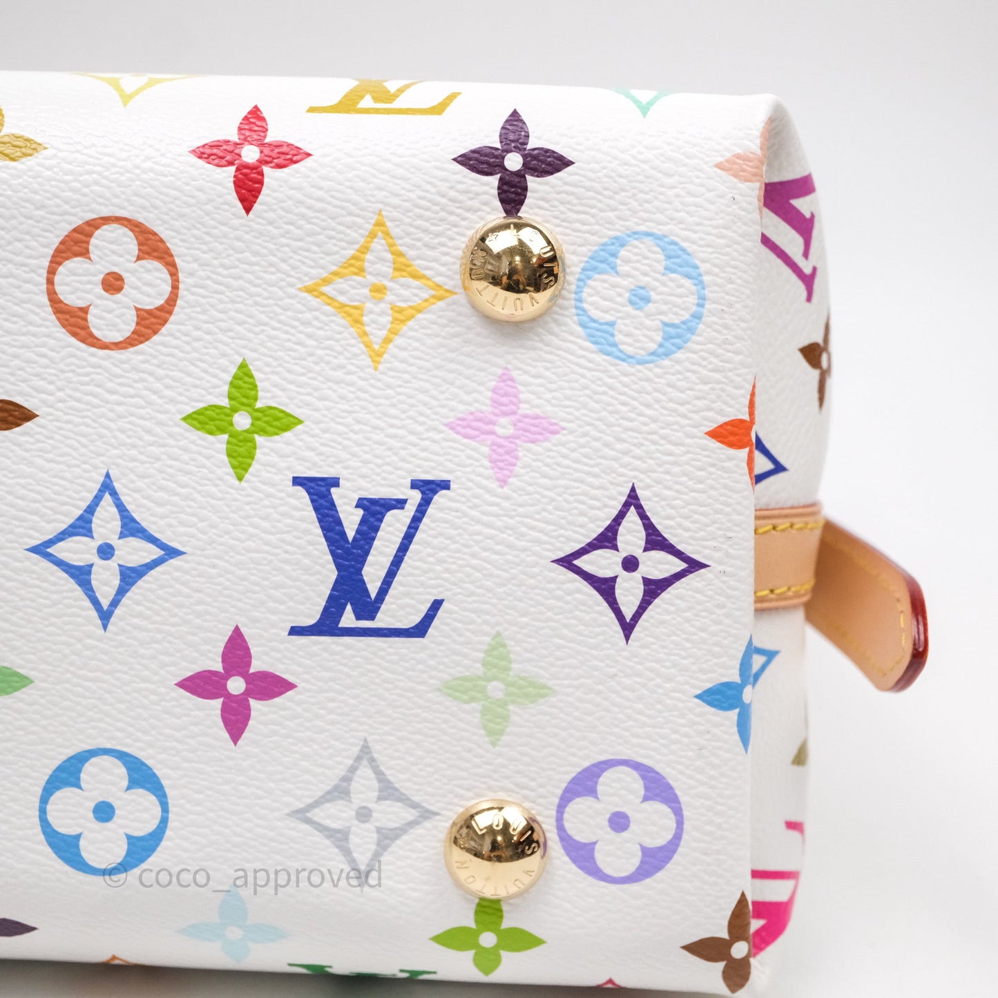Louis Vuitton x Takashi Murakami CarryAll PM White Rainbow