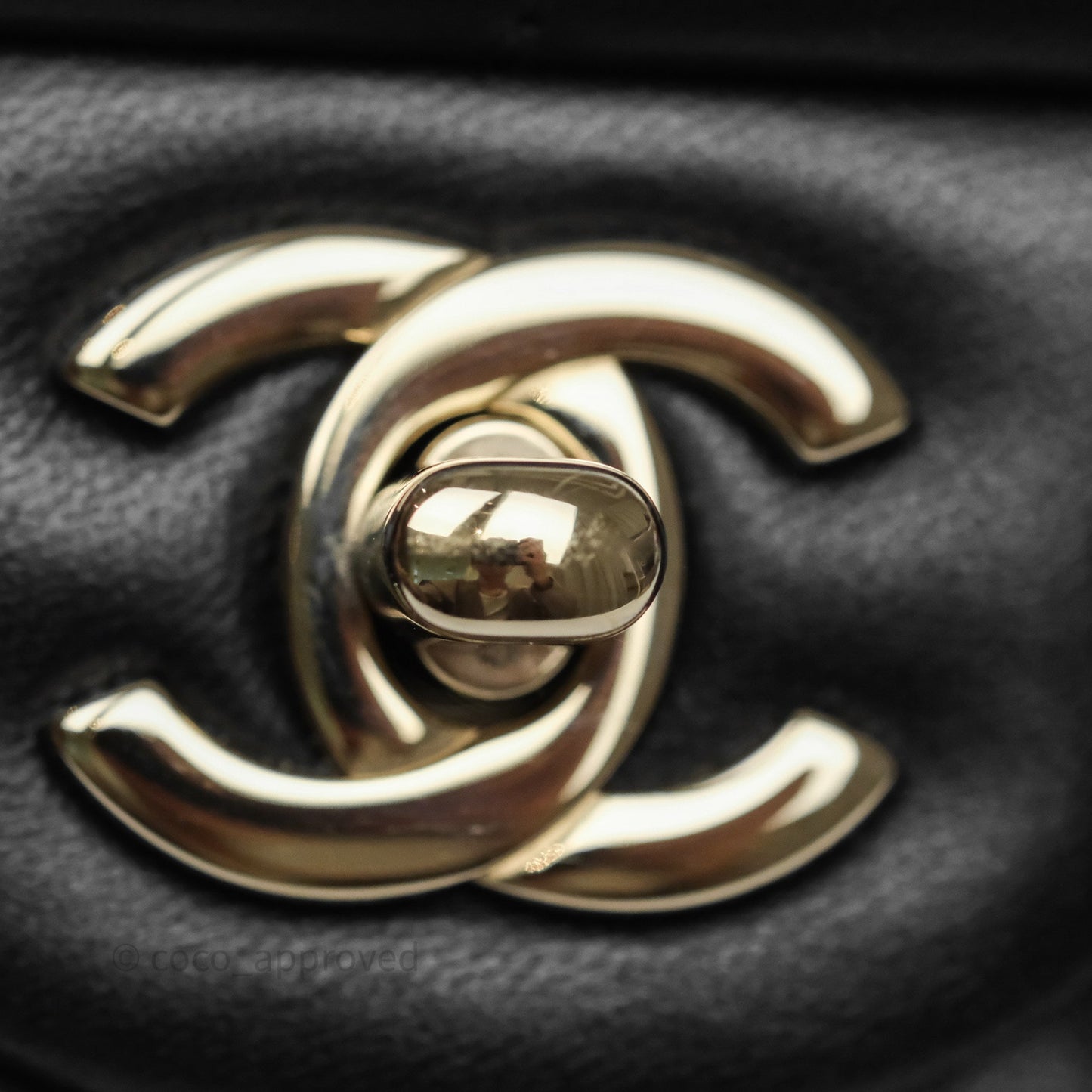 Chanel Quilted Mini Rectangular Black Lambskin Gold Hardware