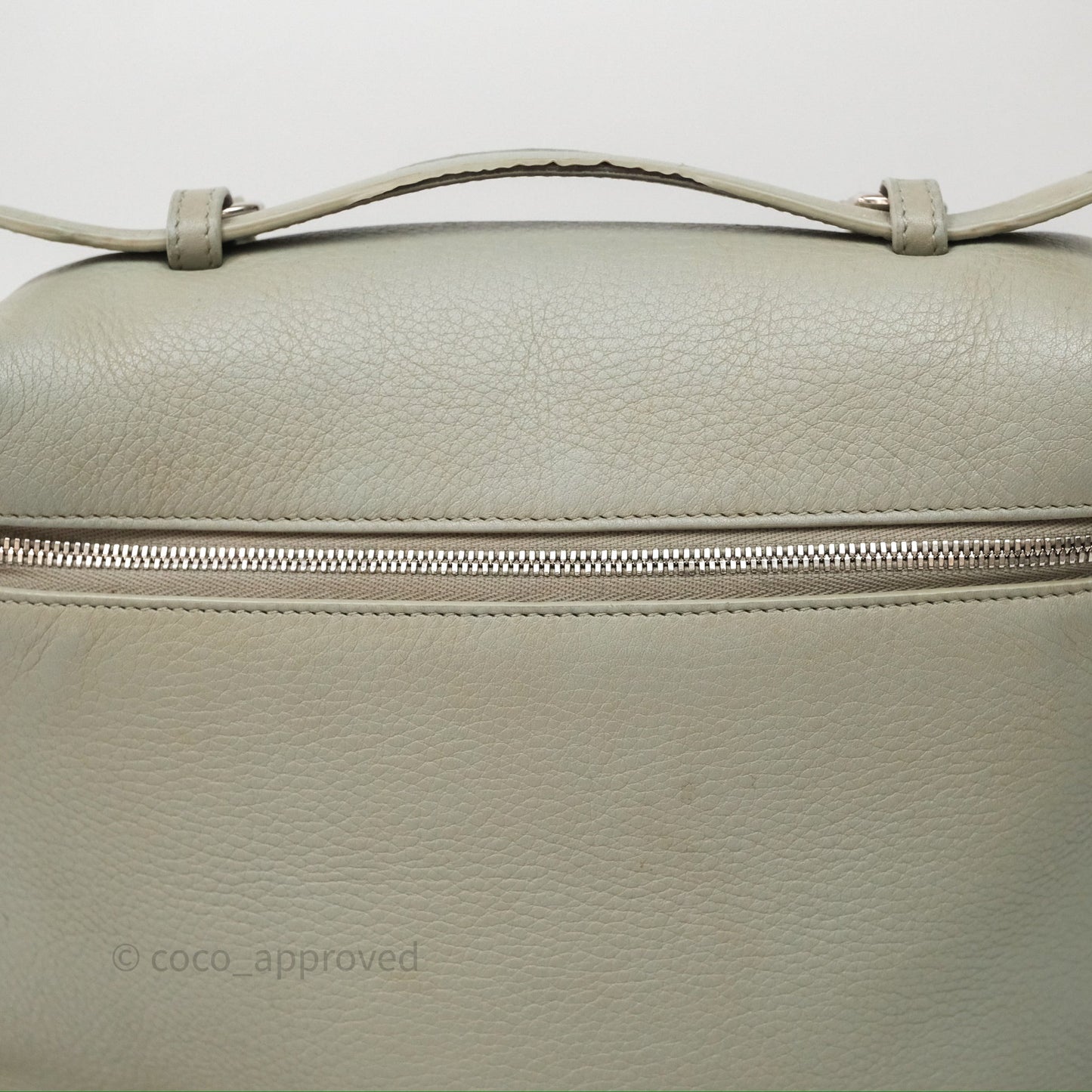 Loro Piana Extra Pocket Backpack L23.5 Eucalyptus/Antique Silver Hardware