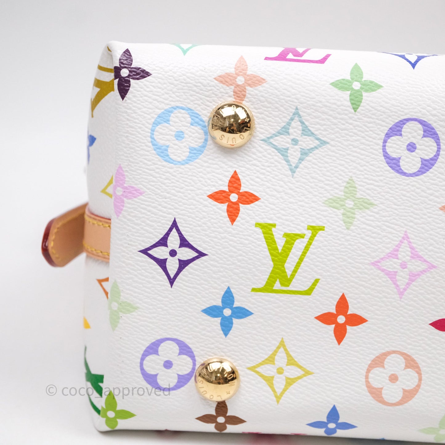 Louis Vuitton x Takashi Murakami CarryAll PM White Rainbow