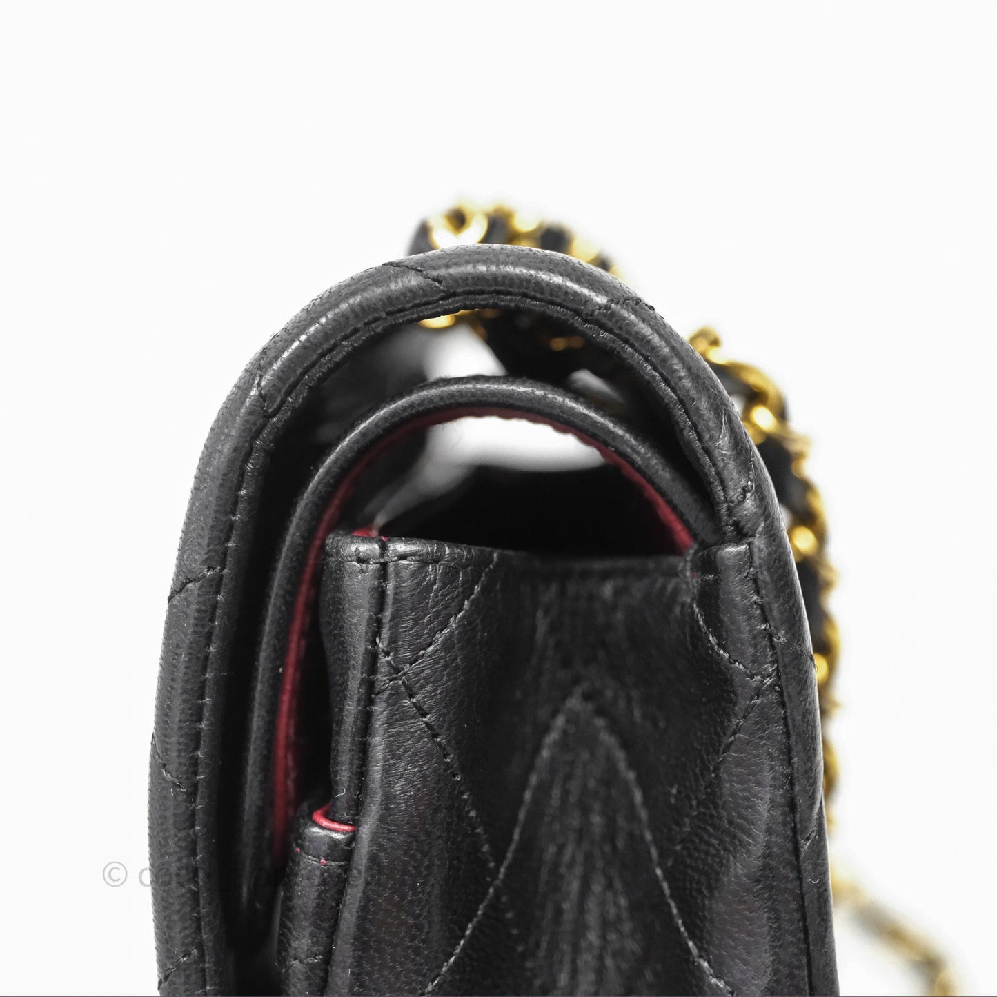 Chanel Classic Vintage Double Flap M/L Black Lambskin Gold Hardware