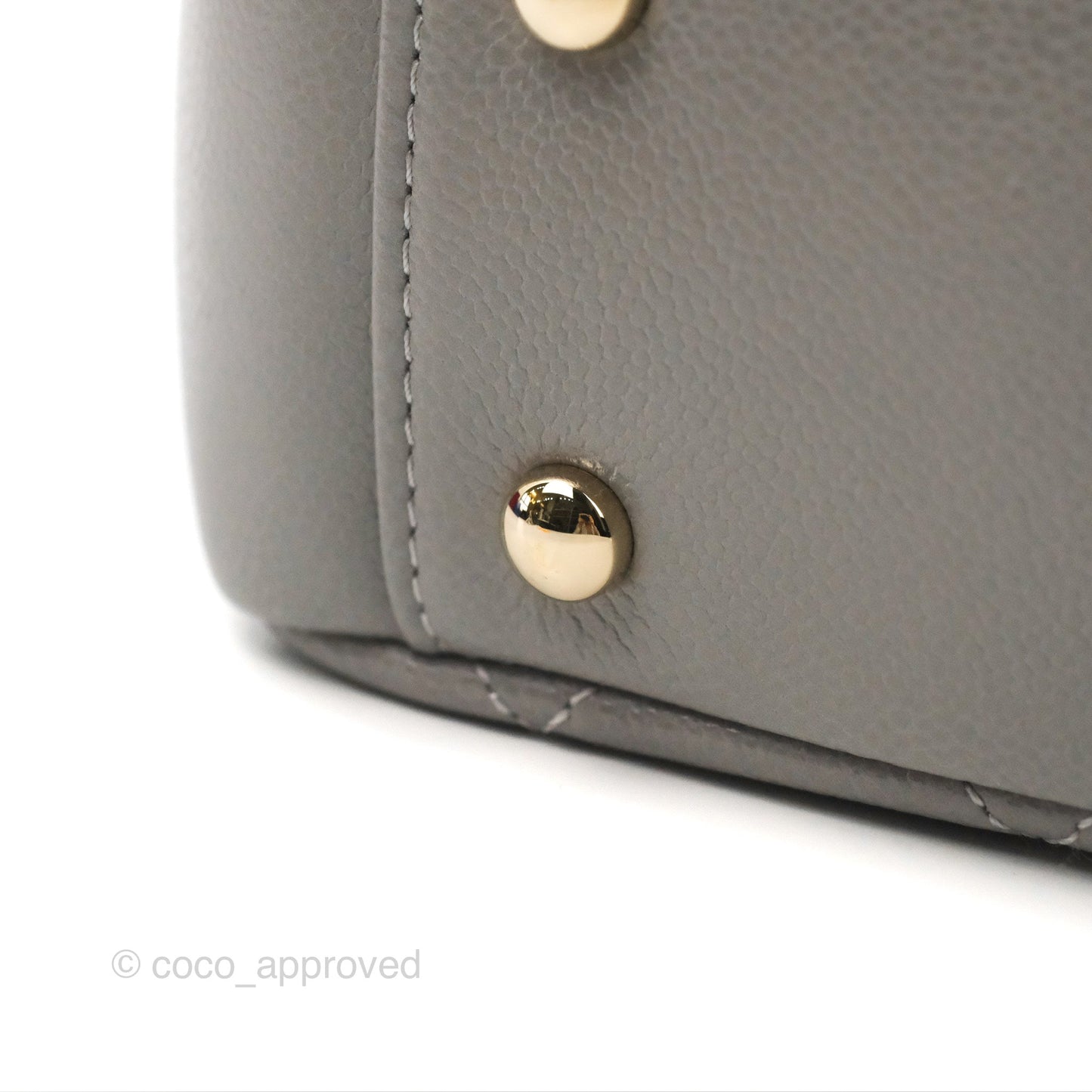 Chanel Quilted Medium Business Affinity Flap Grey Caviar Gold Hardware