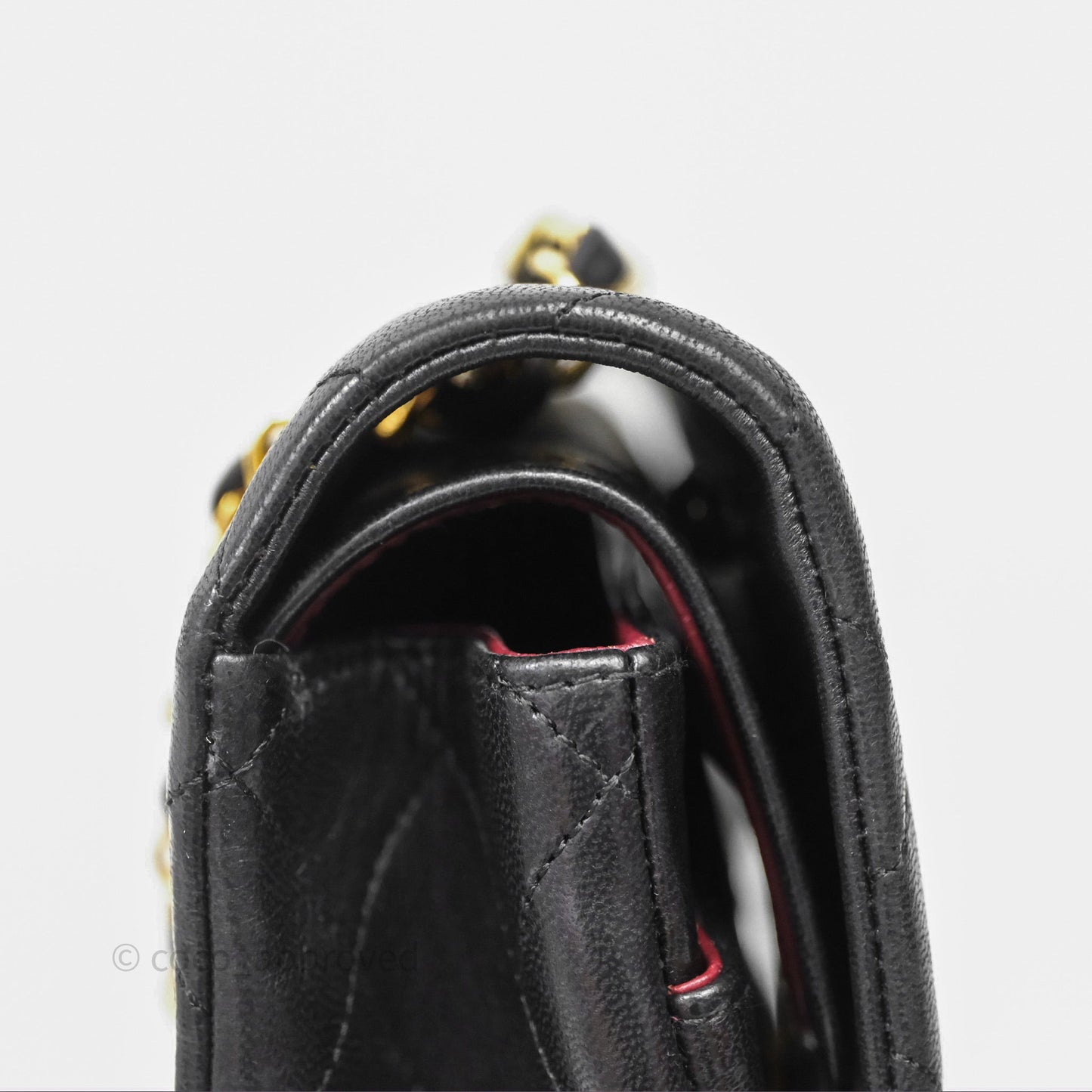 Chanel Classic Vintage Double Flap M/L Black Lambskin Gold Hardware