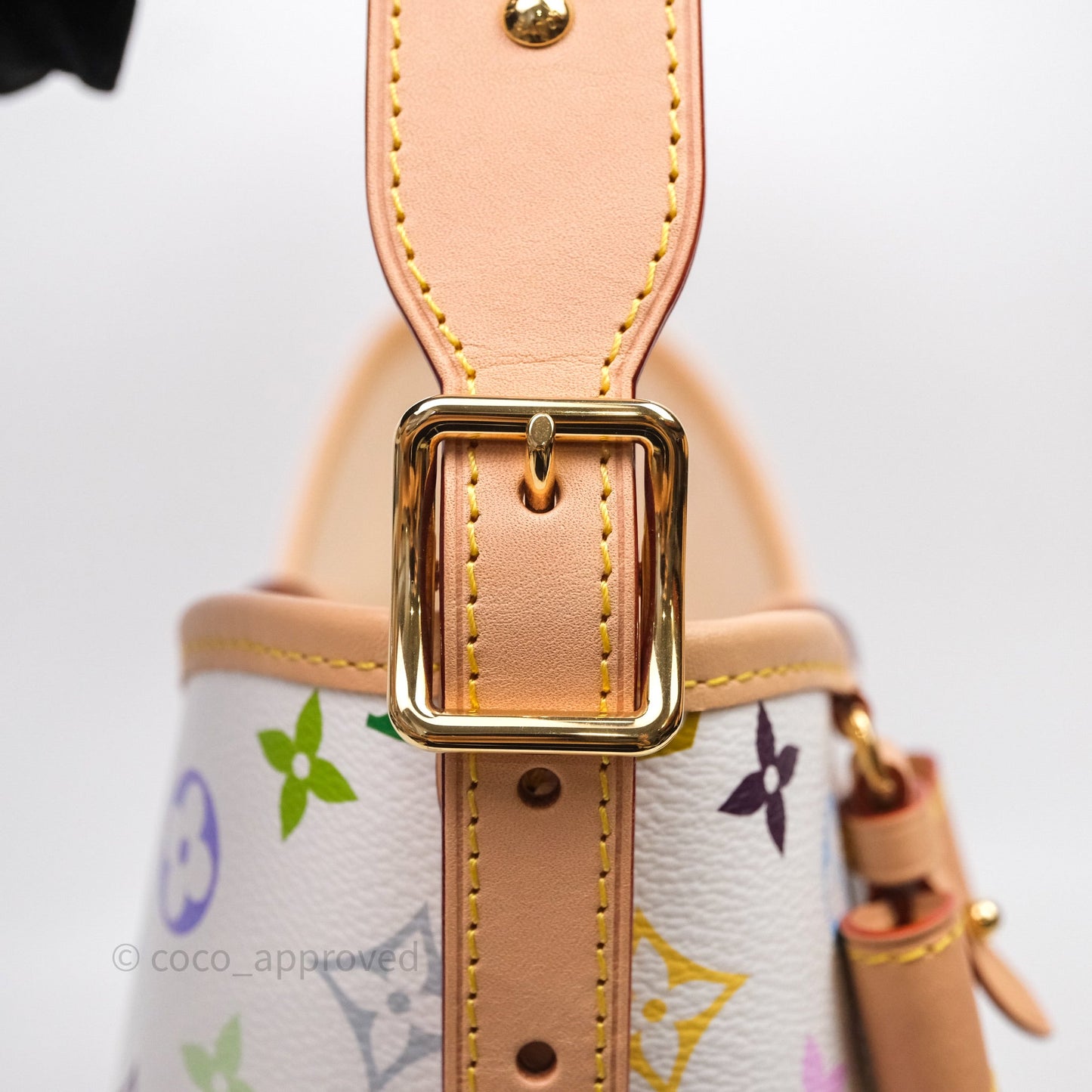 Louis Vuitton x Takashi Murakami CarryAll PM White Rainbow