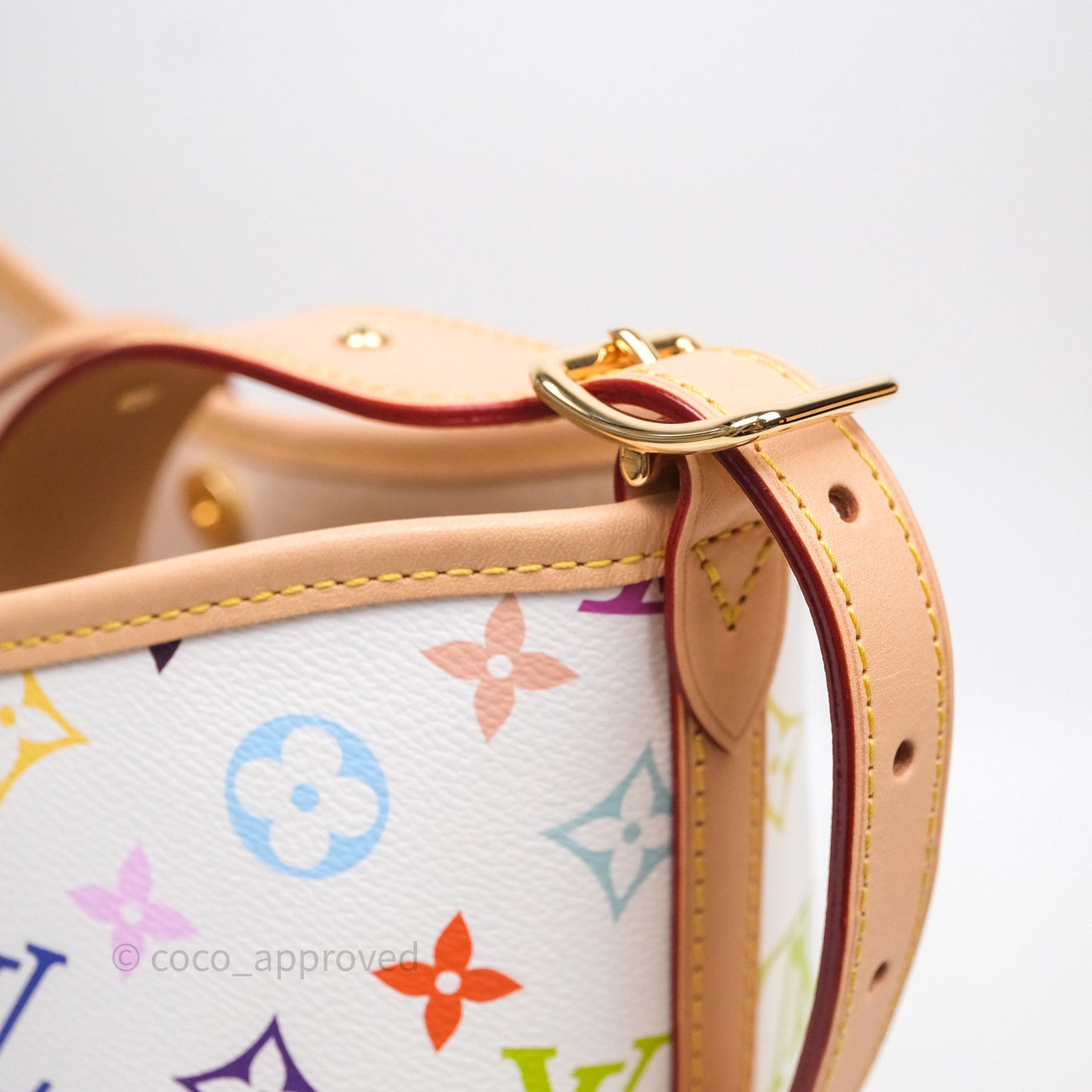 Louis Vuitton x Takashi Murakami CarryAll PM White Rainbow