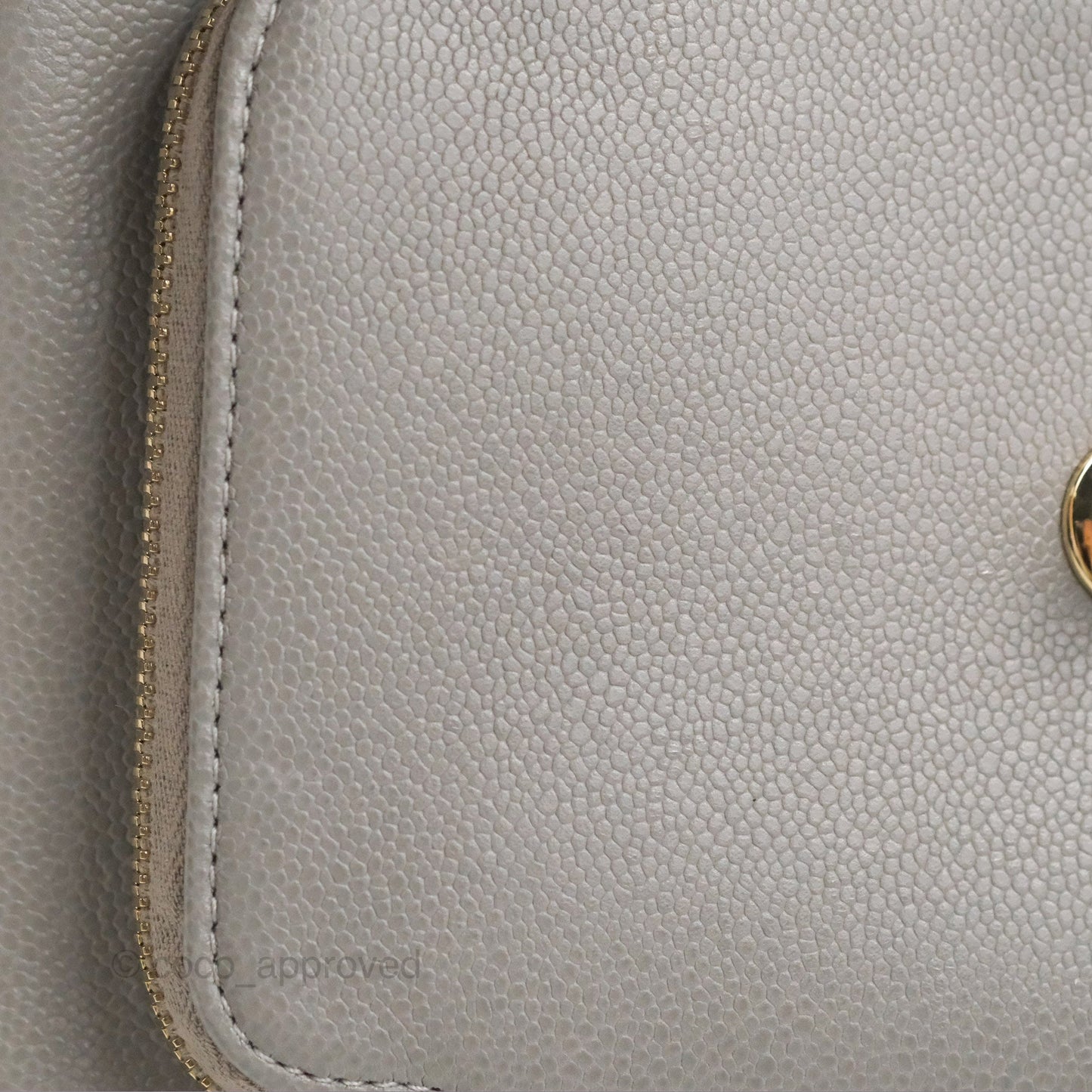 Chanel Quilted Medium Business Affinity Flap Grey Caviar Gold Hardware