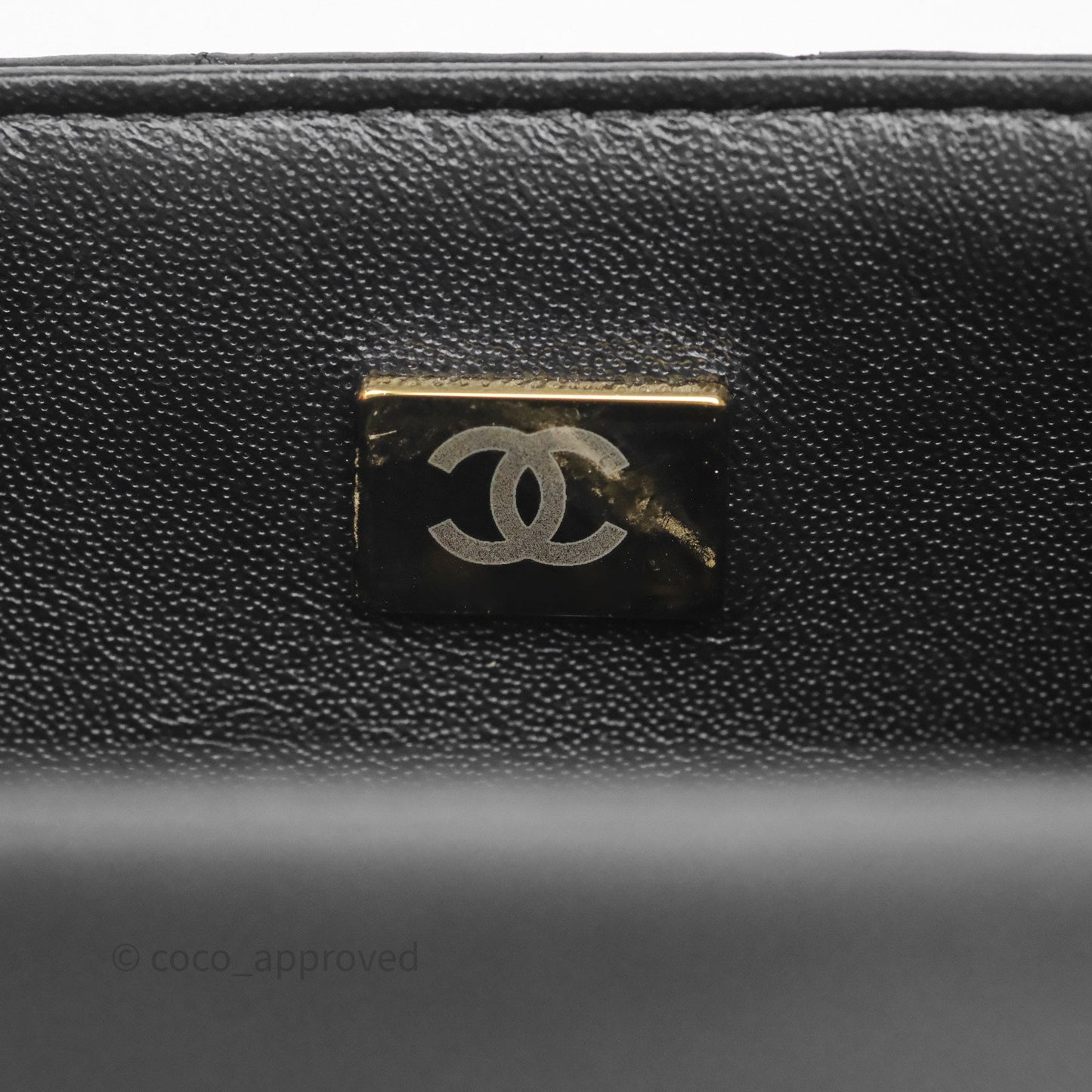 Chanel Quilted Mini Rectangular Black Lambskin Gold Hardware
