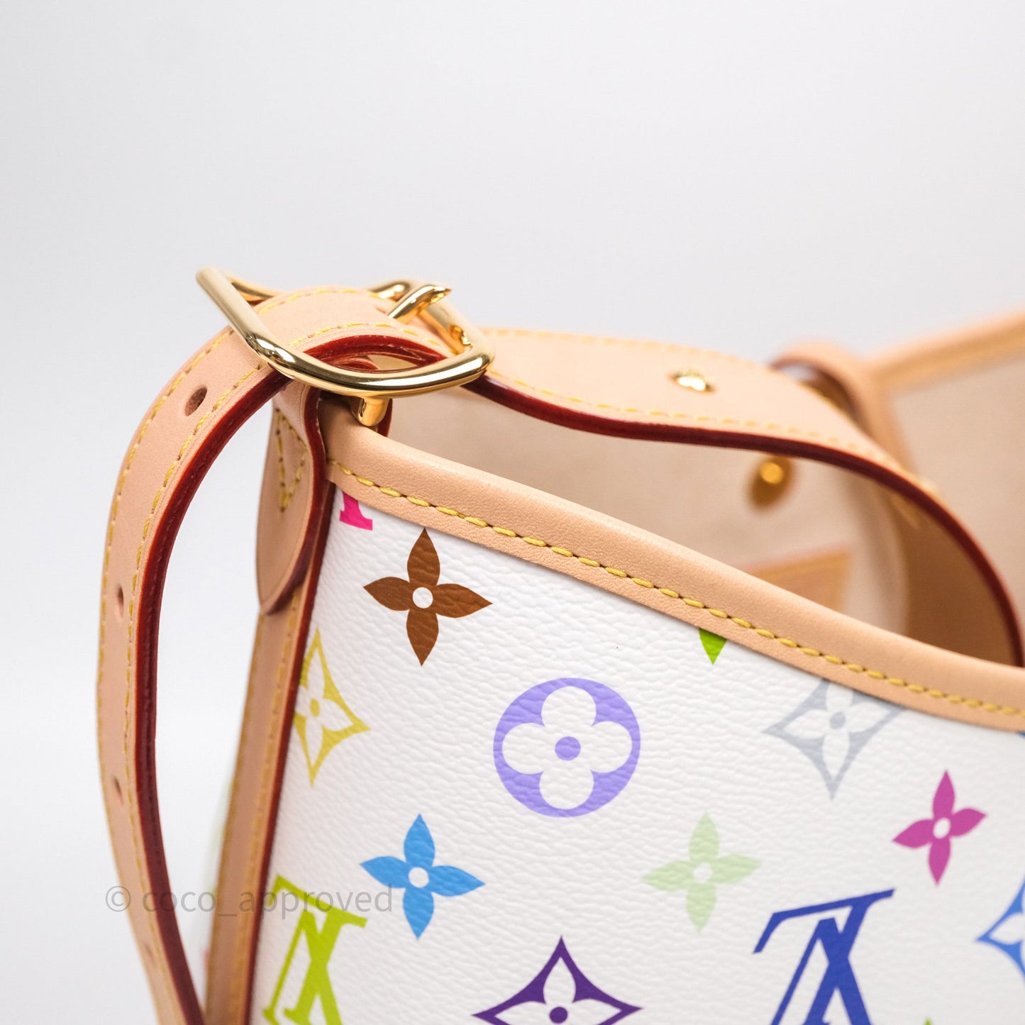 Louis Vuitton x Takashi Murakami CarryAll PM White Rainbow