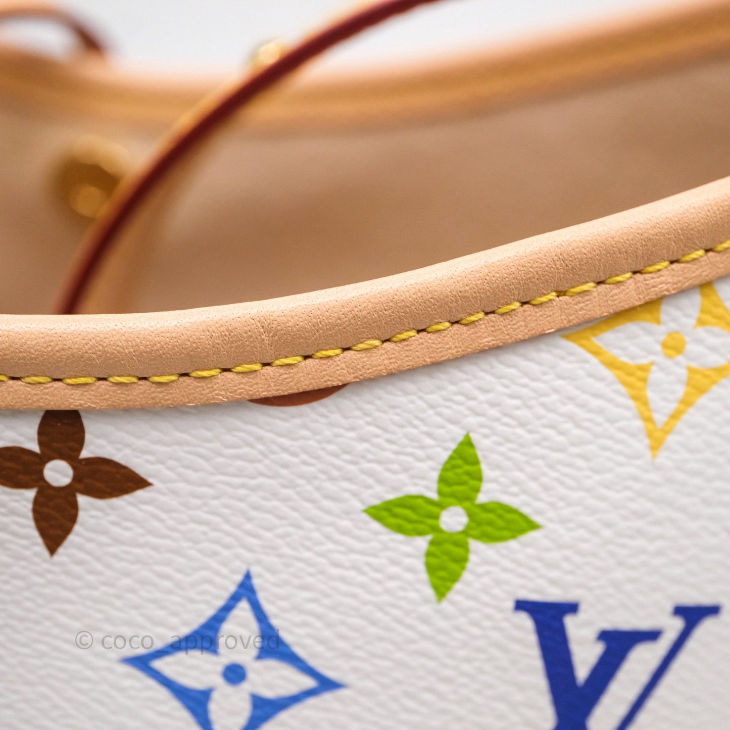 Louis Vuitton x Takashi Murakami CarryAll PM White Rainbow