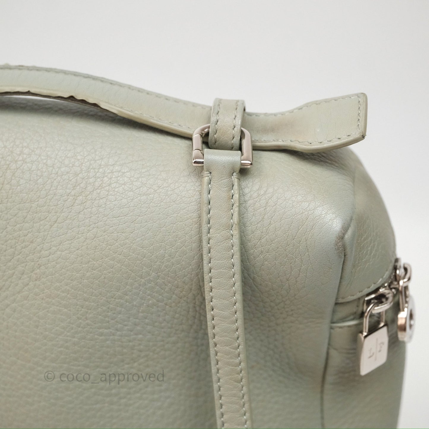 Loro Piana Extra Pocket Backpack L23.5 Eucalyptus/Antique Silver Hardware