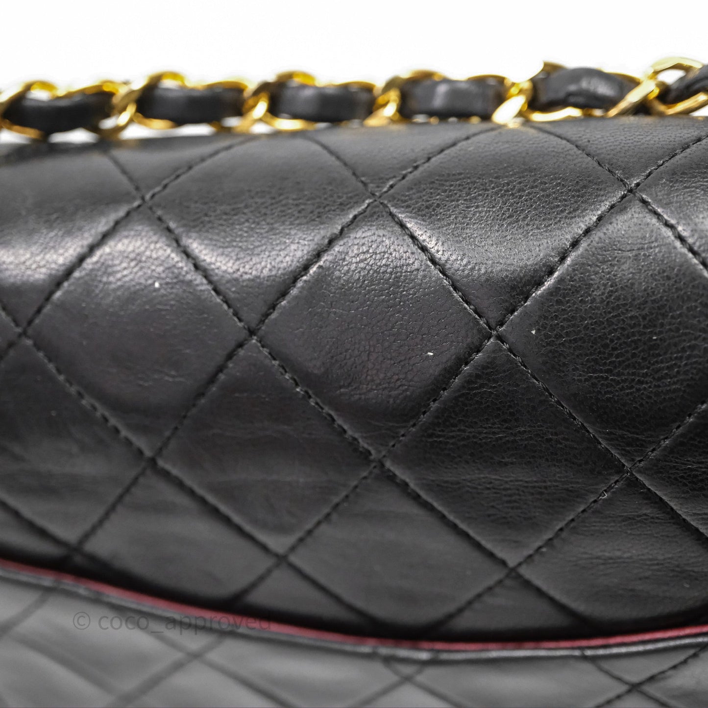 Chanel Classic Vintage Double Flap M/L Black Lambskin Gold Hardware