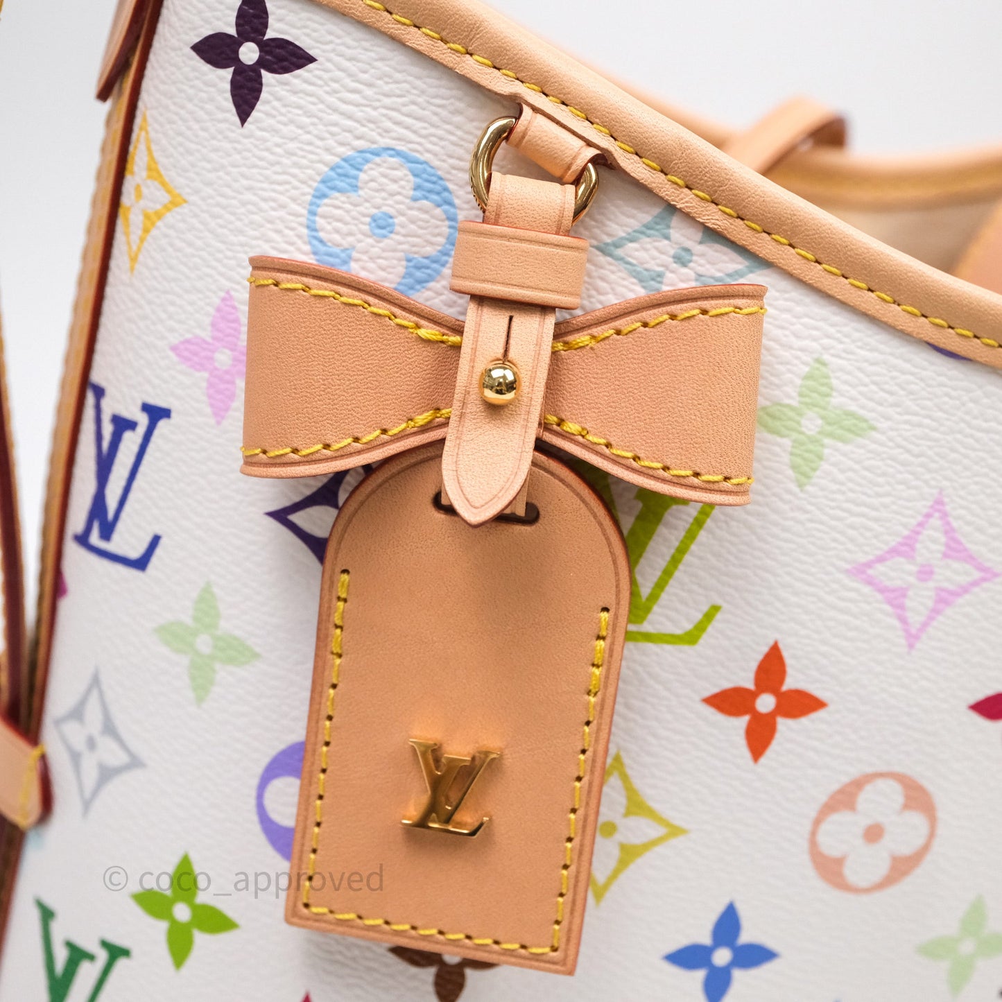 Louis Vuitton x Takashi Murakami CarryAll PM White Rainbow