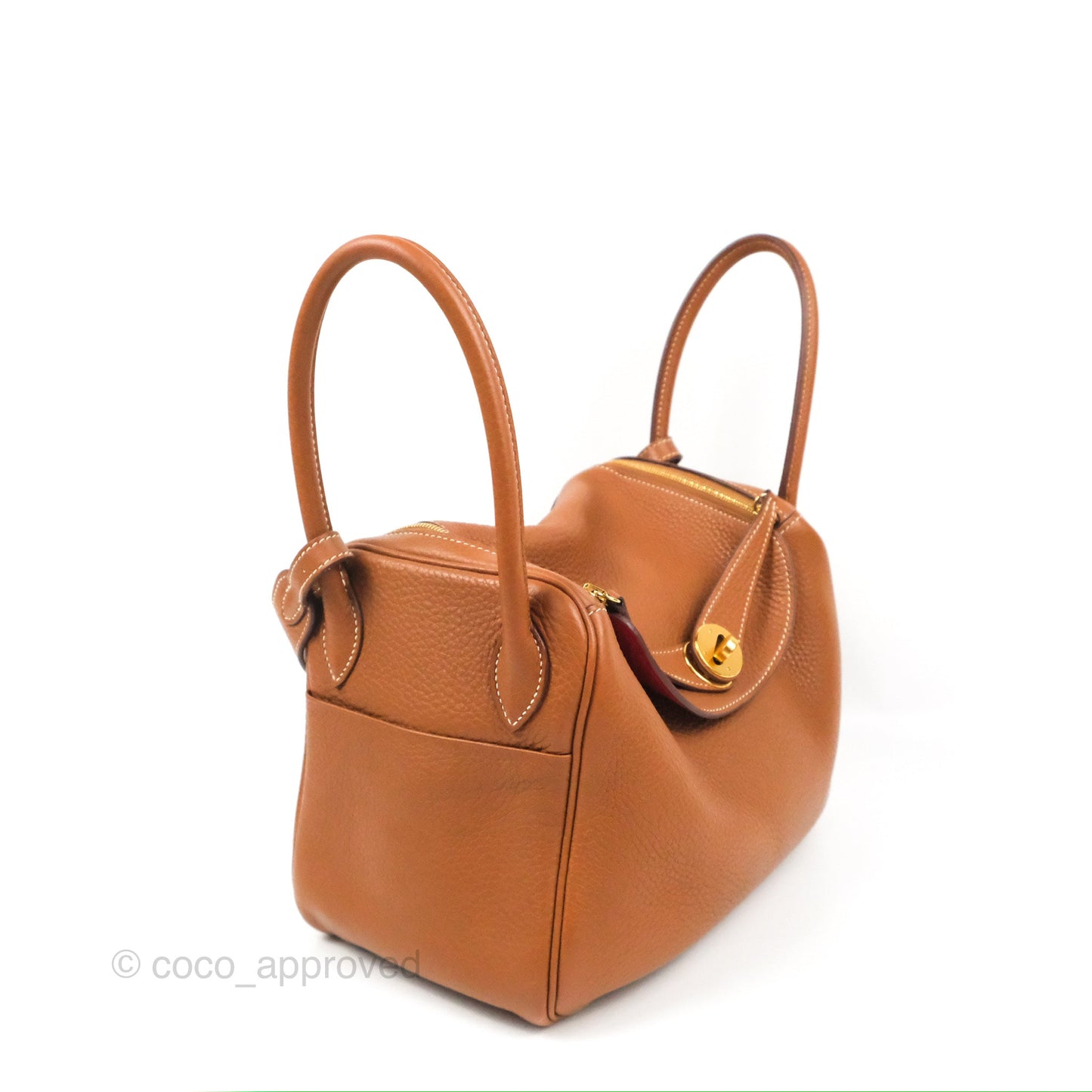 Hermès Lindy 26 Gold Verso Rouge Tomate Clemence Gold Hardware
