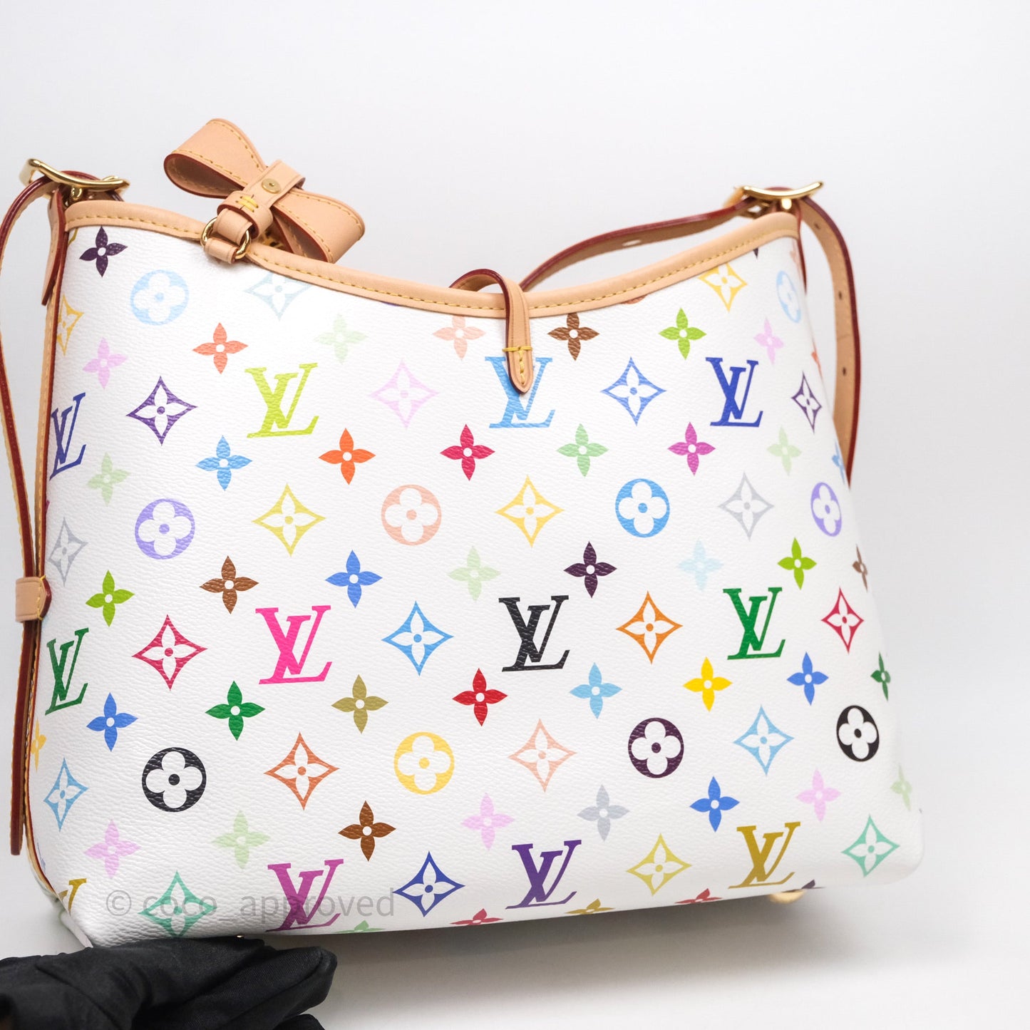 Louis Vuitton x Takashi Murakami CarryAll PM White Rainbow