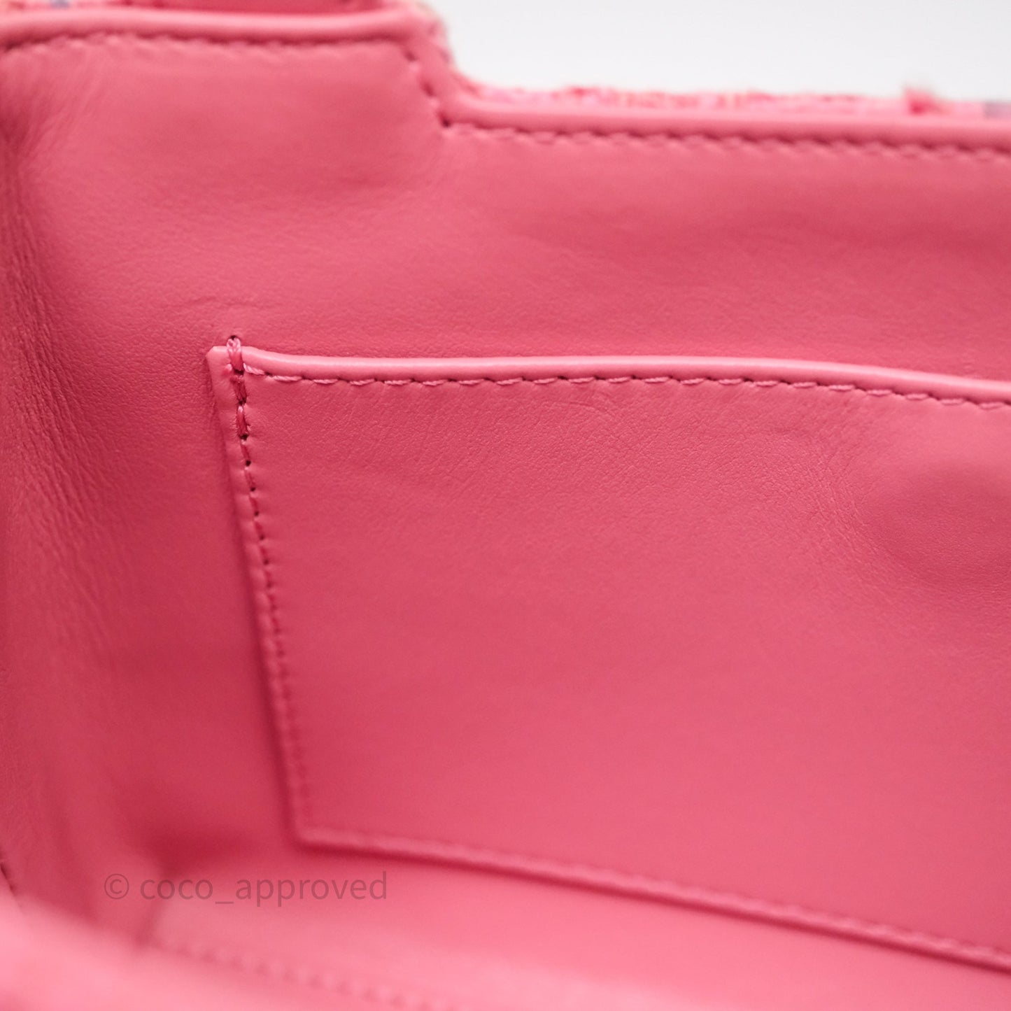 Chanel Kelly Bag Pink Tweed Aged Gold Hardware