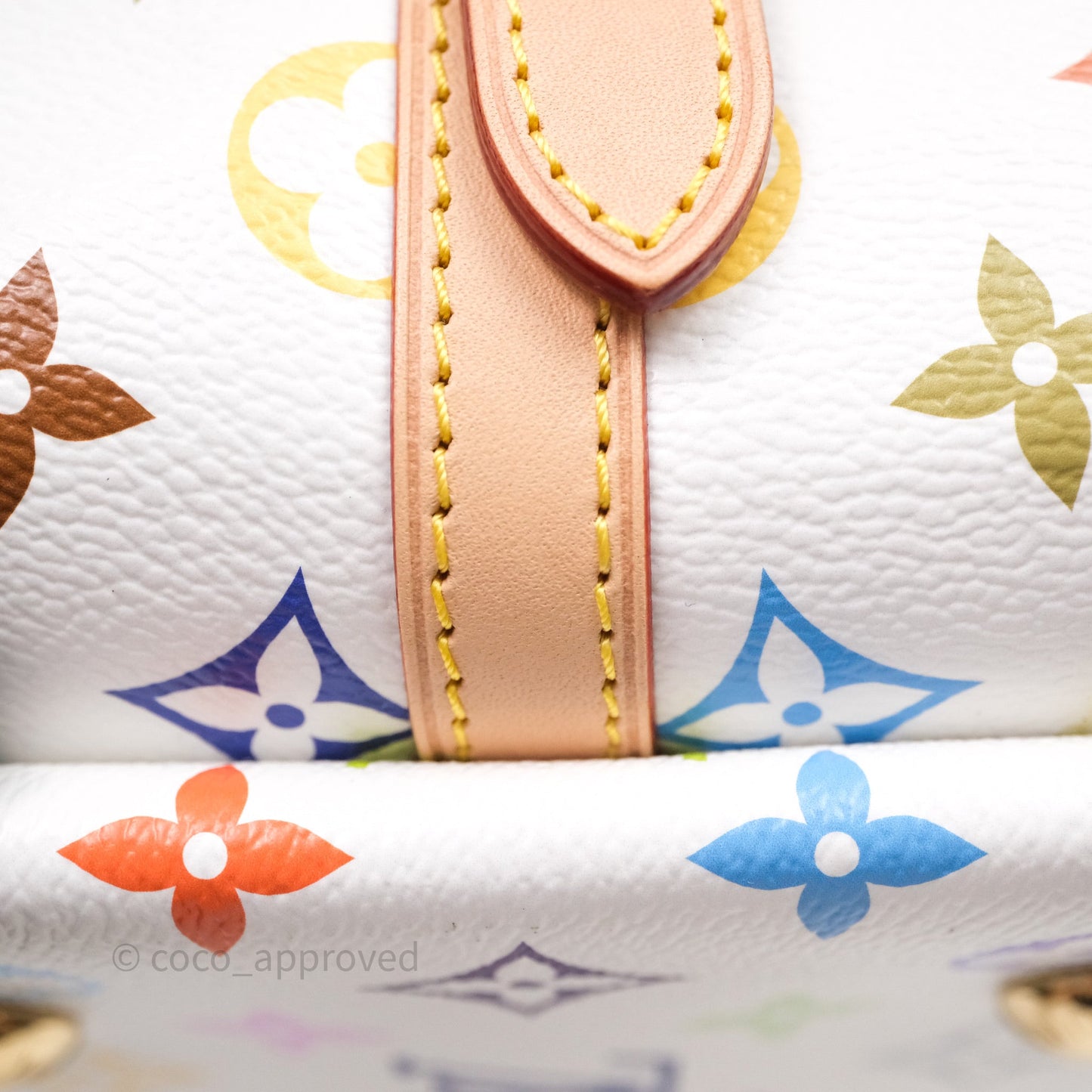 Louis Vuitton x Takashi Murakami CarryAll PM White Rainbow