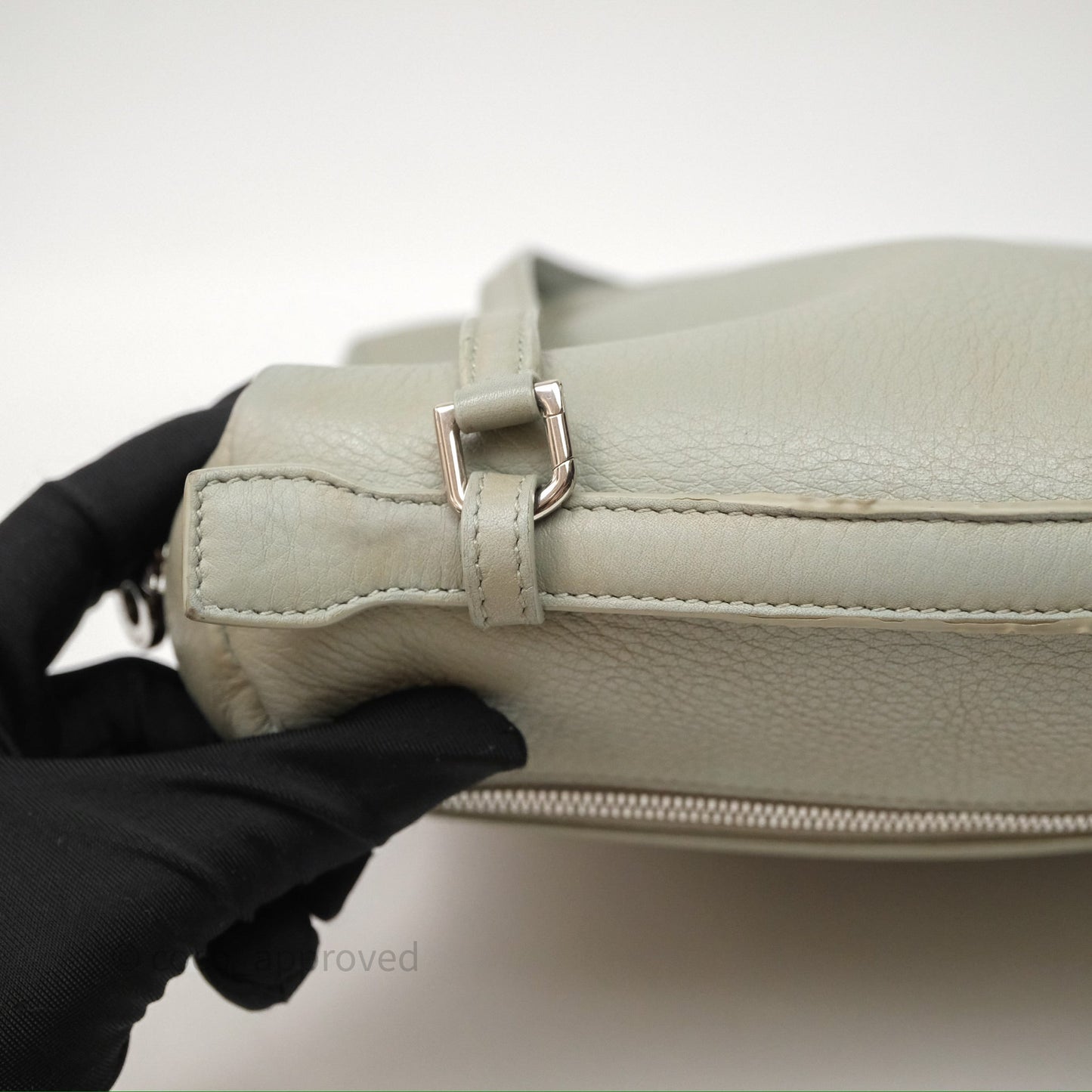 Loro Piana Extra Pocket Backpack L23.5 Eucalyptus/Antique Silver Hardware