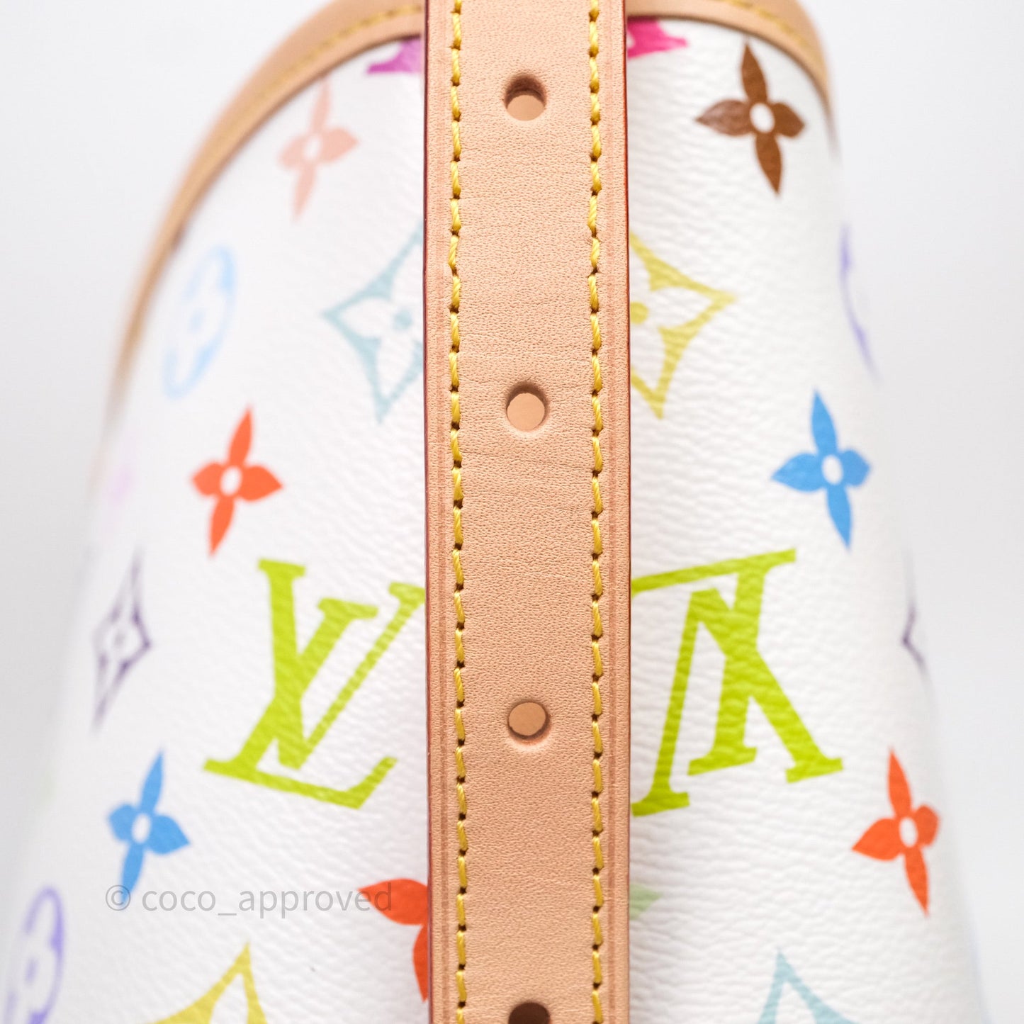 Louis Vuitton x Takashi Murakami CarryAll PM White Rainbow