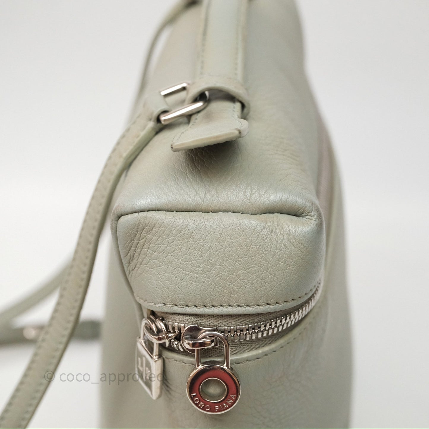 Loro Piana Extra Pocket Backpack L23.5 Eucalyptus/Antique Silver Hardware