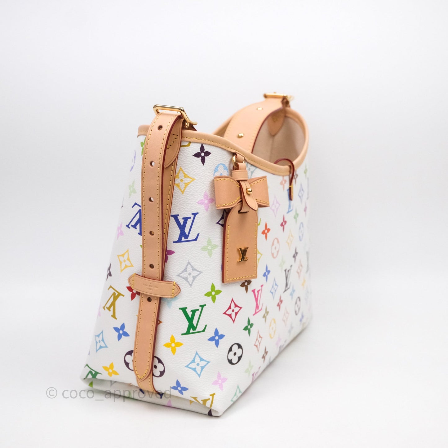 Louis Vuitton x Takashi Murakami CarryAll PM White Rainbow