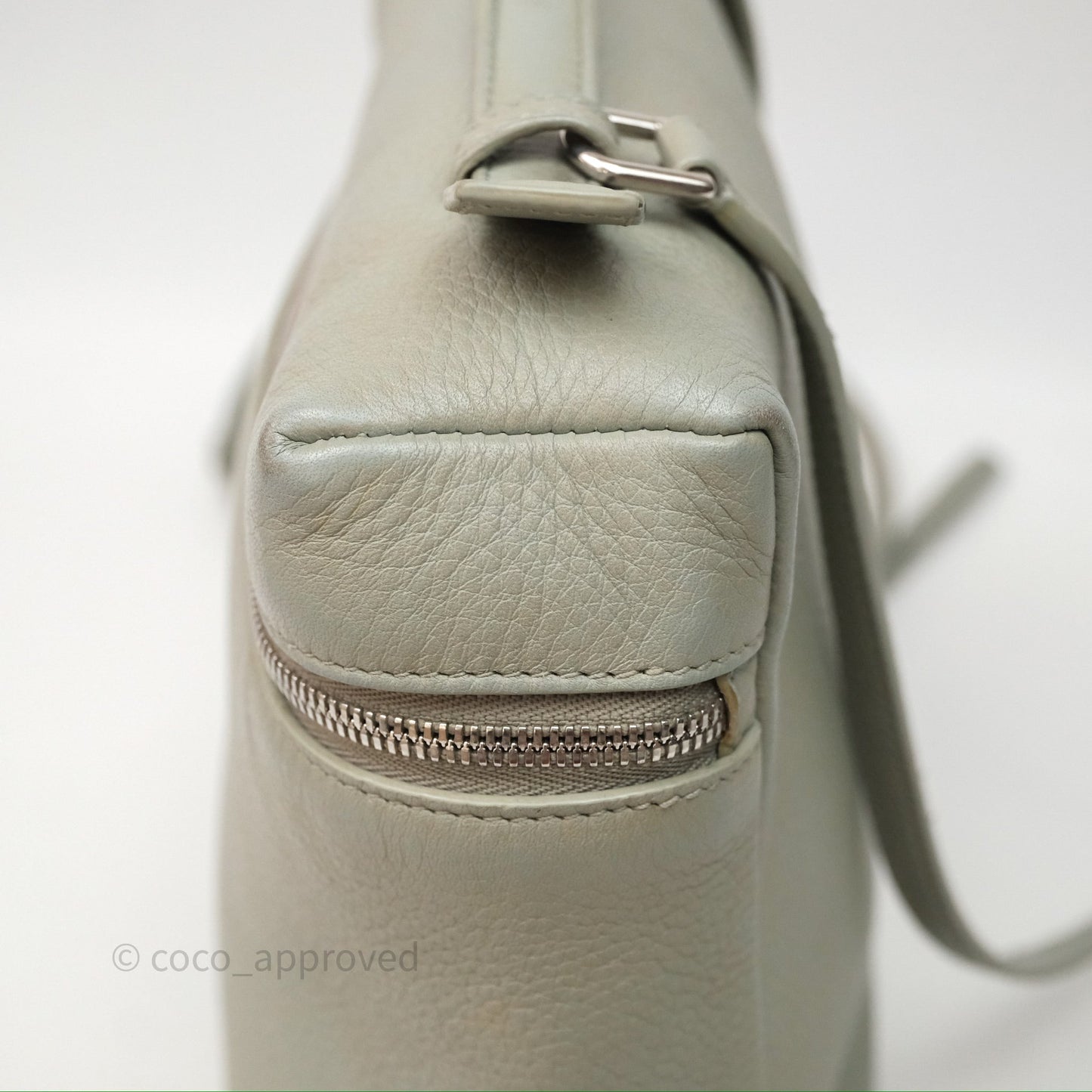 Loro Piana Extra Pocket Backpack L23.5 Eucalyptus/Antique Silver Hardware