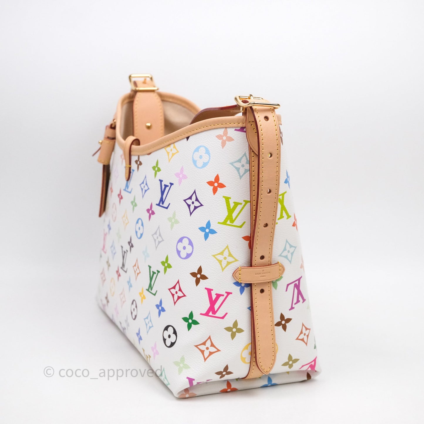 Louis Vuitton x Takashi Murakami CarryAll PM White Rainbow