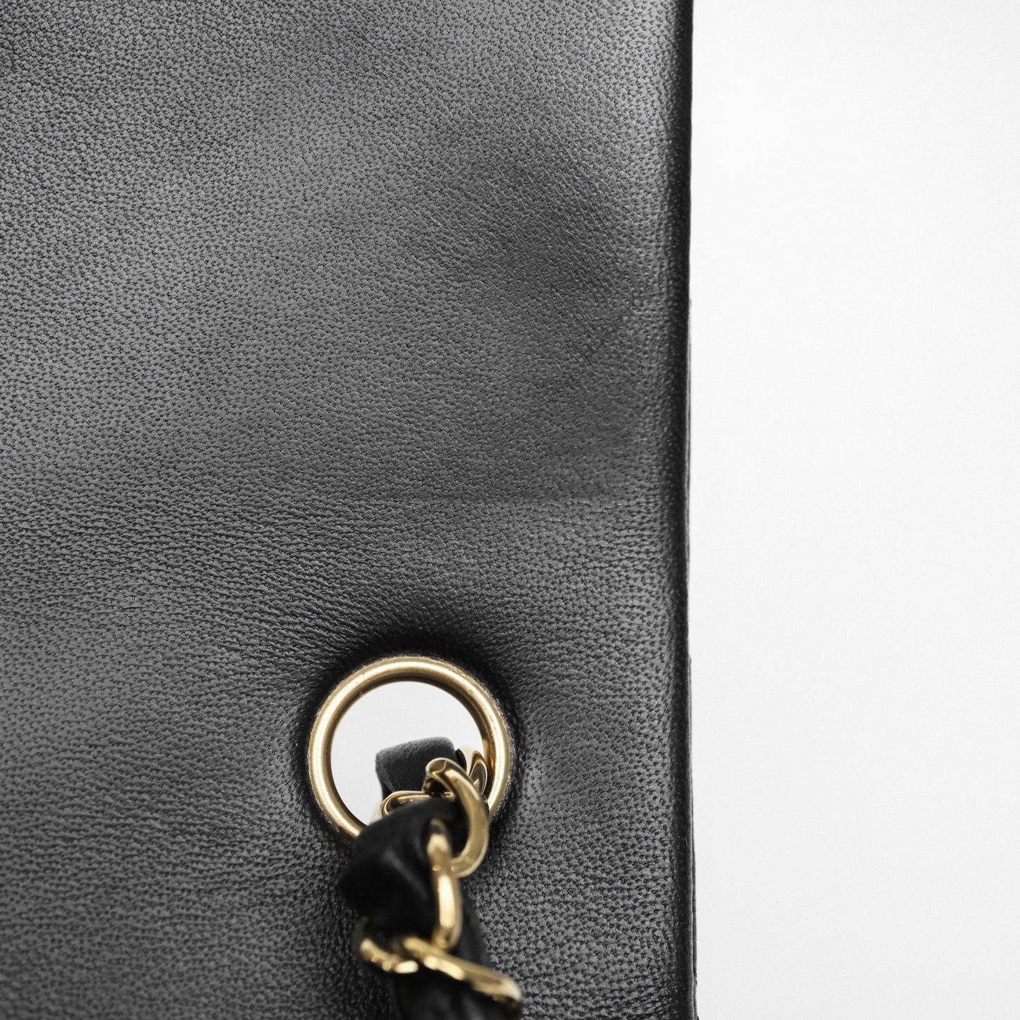 Chanel Quilted Mini Rectangular Black Lambskin Gold Hardware