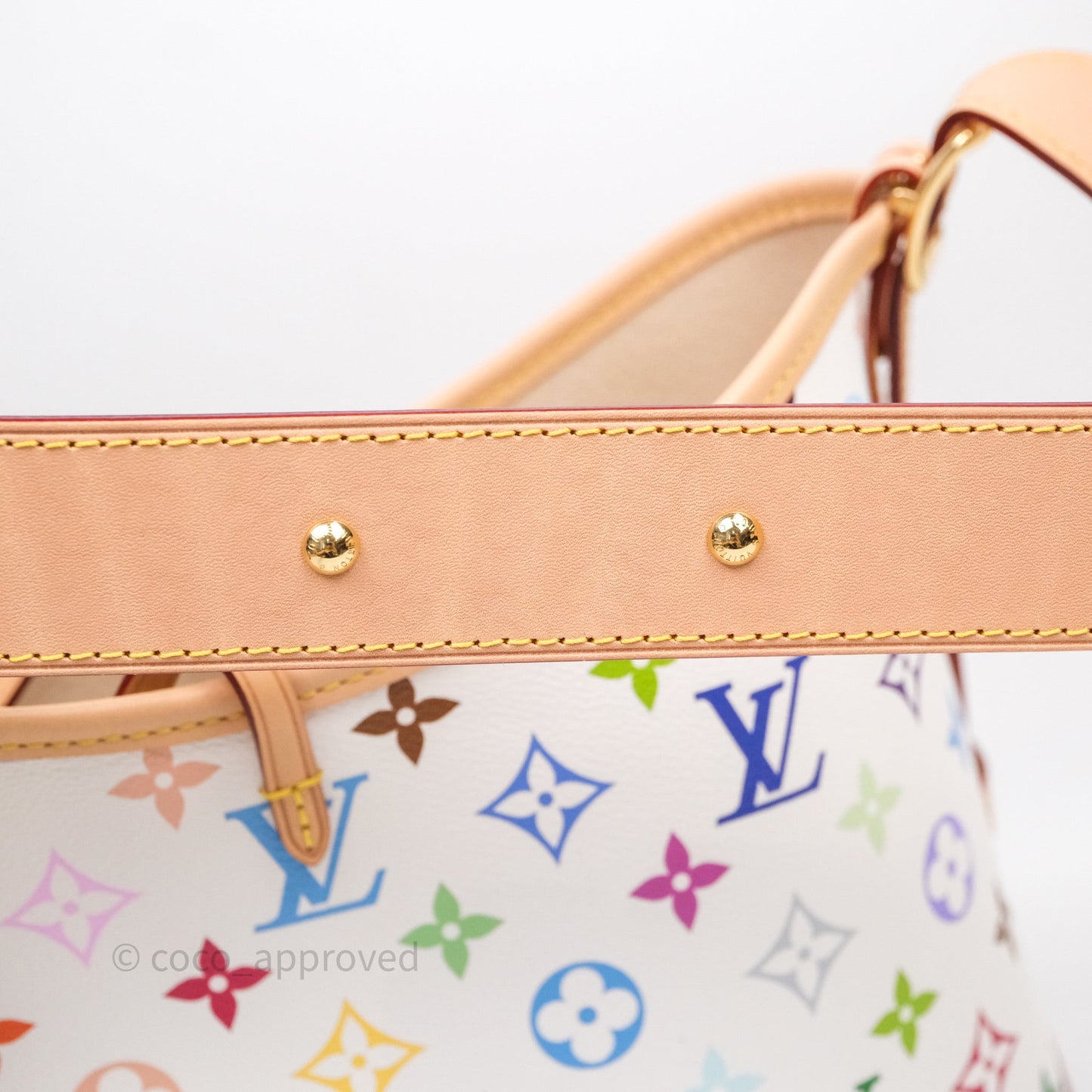 Louis Vuitton x Takashi Murakami CarryAll PM White Rainbow