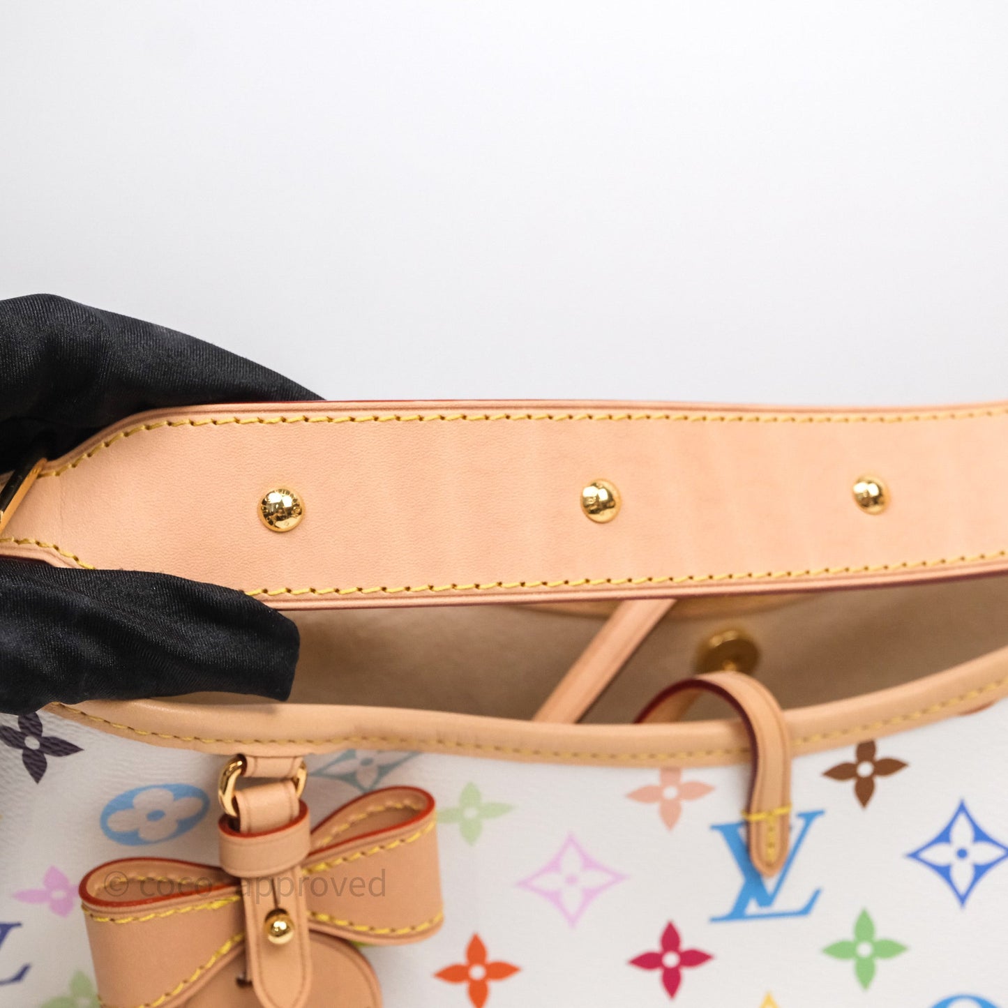 Louis Vuitton x Takashi Murakami CarryAll PM White Rainbow