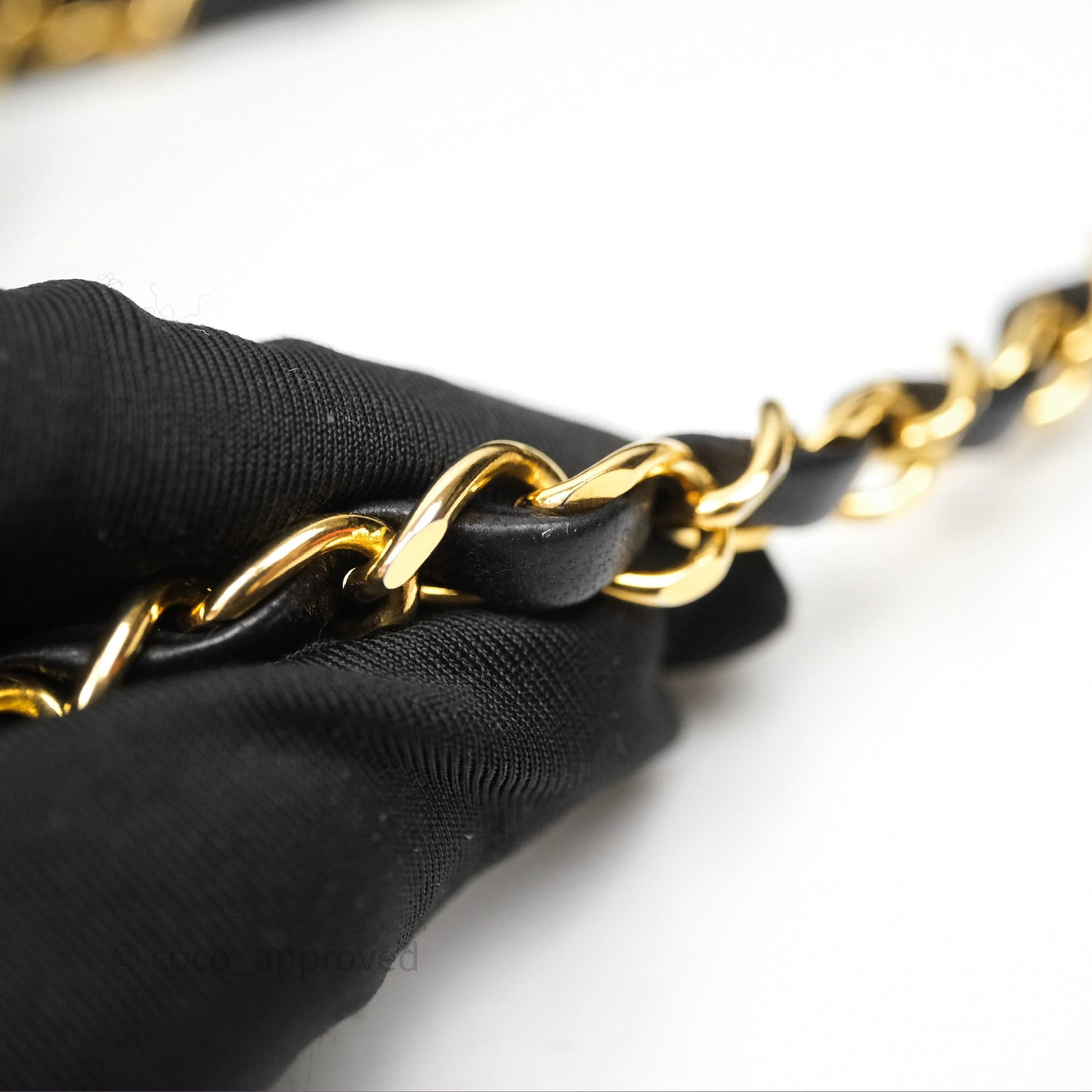 Chanel Classic Vintage Double Flap M/L Black Lambskin Gold Hardware