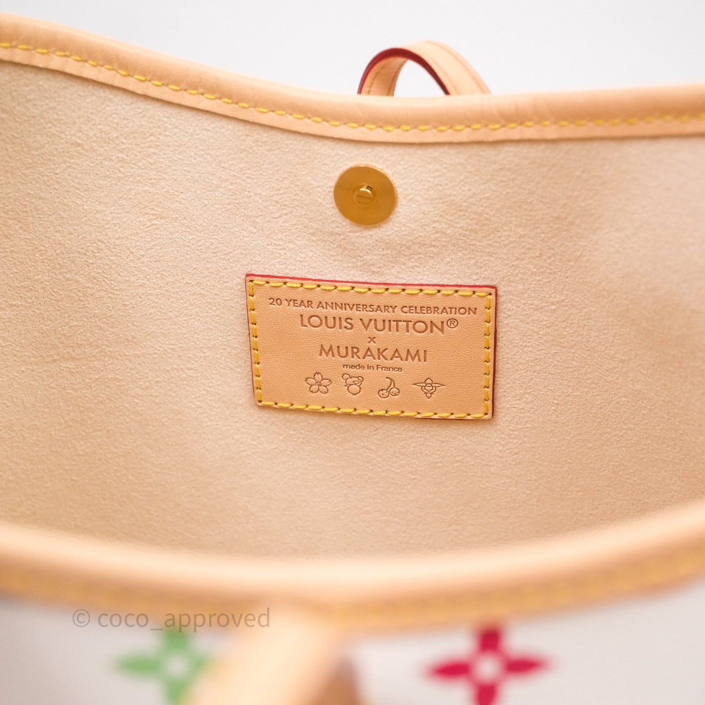 Louis Vuitton x Takashi Murakami CarryAll PM White Rainbow