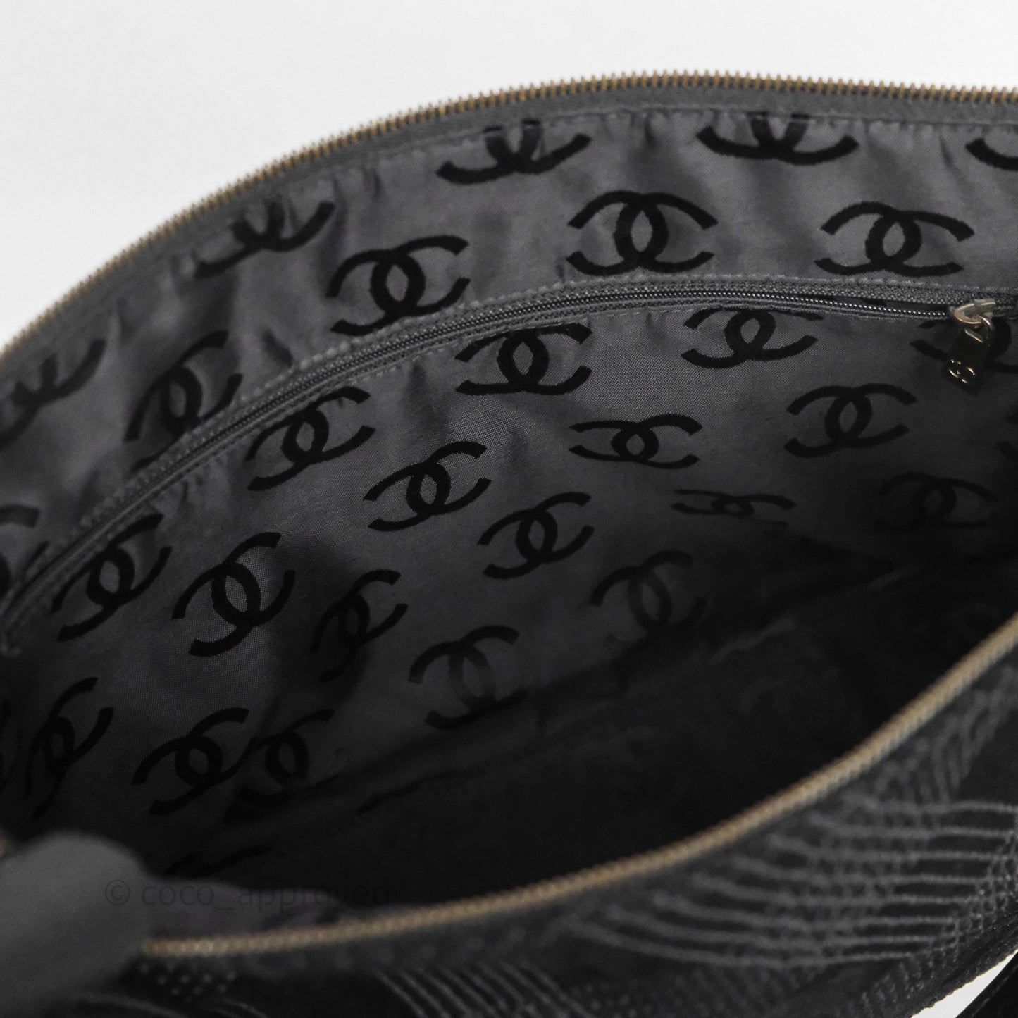Chanel Vintage Shoulder Bag Quilted Black Suede Aged Gold Hardware