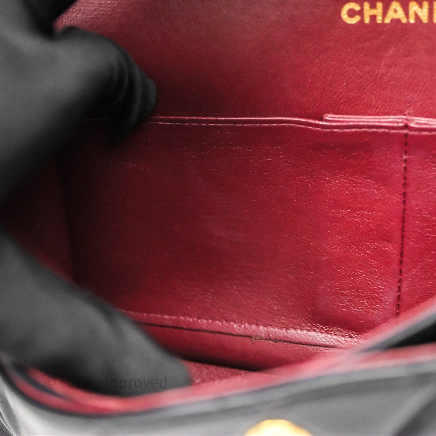 Chanel Classic Vintage Double Flap M/L Black Lambskin Gold Hardware