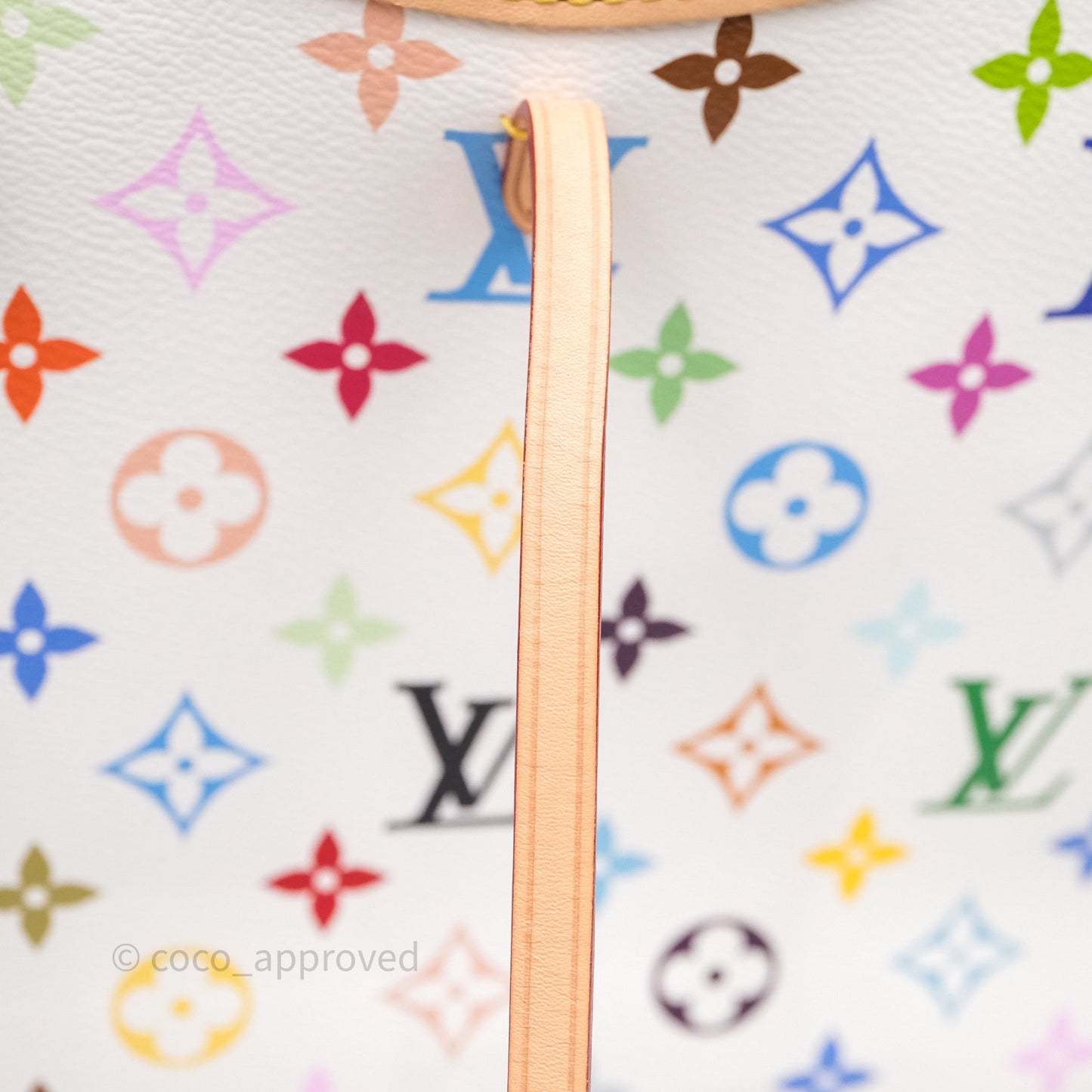 Louis Vuitton x Takashi Murakami CarryAll PM White Rainbow