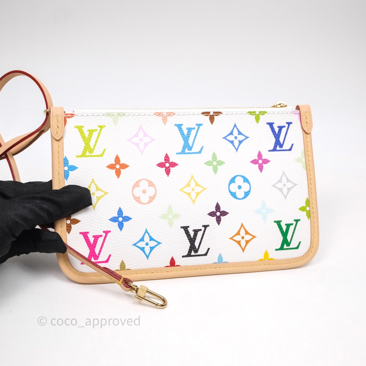 Louis Vuitton x Takashi Murakami CarryAll PM White Rainbow