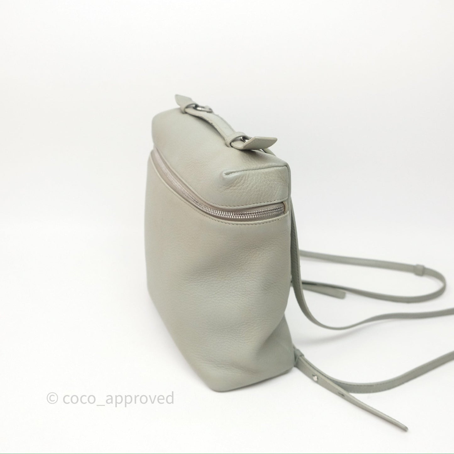 Loro Piana Extra Pocket Backpack L23.5 Eucalyptus/Antique Silver Hardware