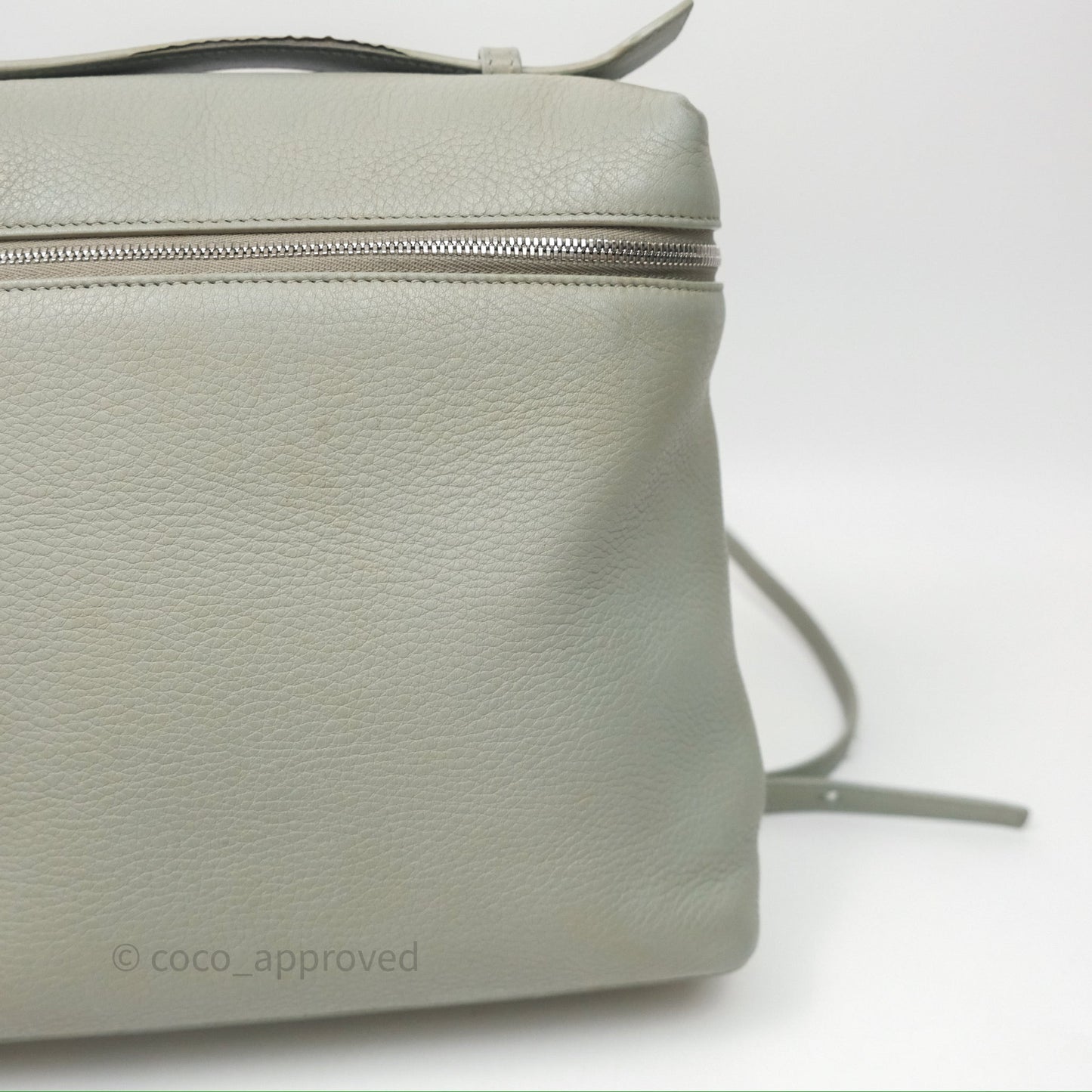 Loro Piana Extra Pocket Backpack L23.5 Eucalyptus/Antique Silver Hardware