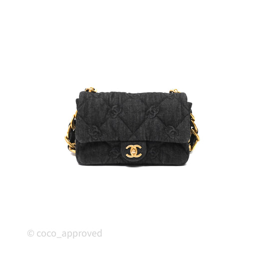 Chanel Medium Funky Town Flap Denim Aged Gold Hardware 22S