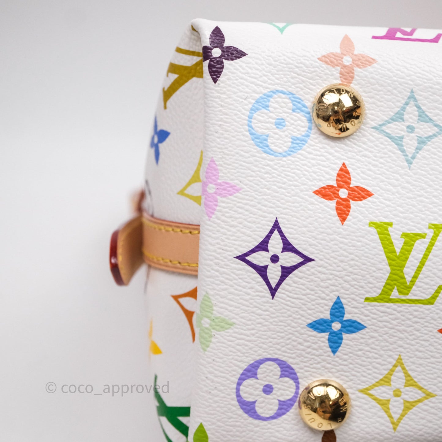 Louis Vuitton x Takashi Murakami CarryAll PM White Rainbow