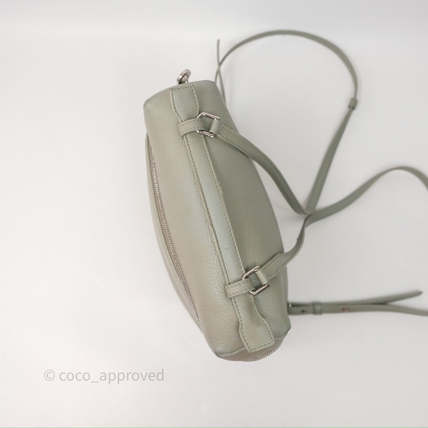 Loro Piana Extra Pocket Backpack L23.5 Eucalyptus/Antique Silver Hardware
